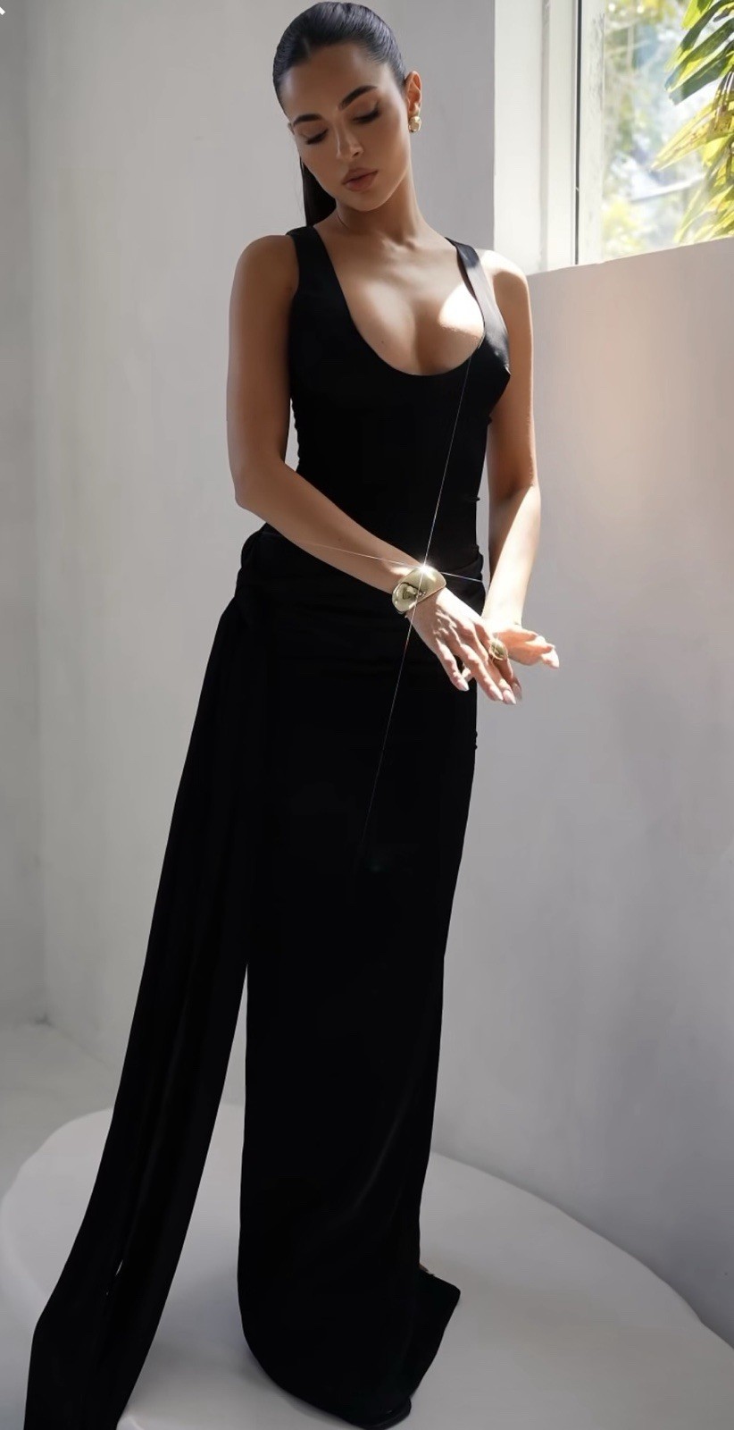 Heiress Beverly Hills Black Satin Dress Size Small NWT. SOLD OUT