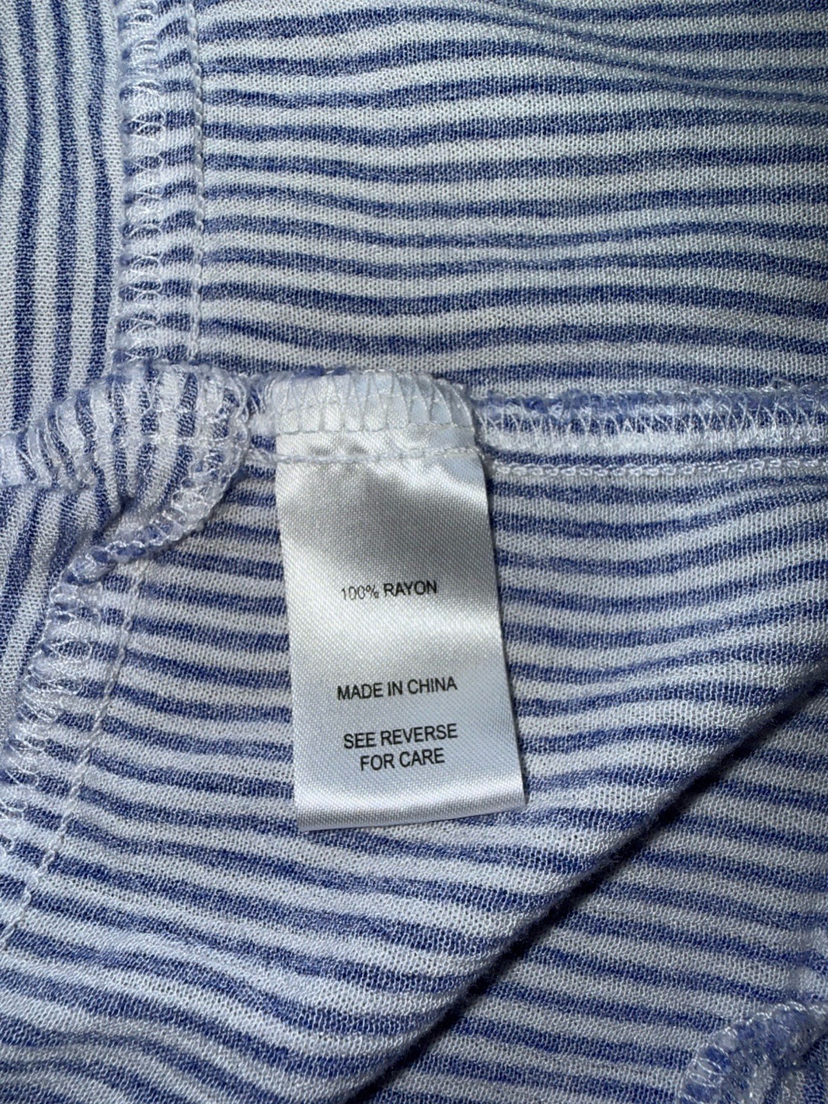 Cactus + Pearl Blue White Striped Tiered Midi Dress Women’s L (see Description)