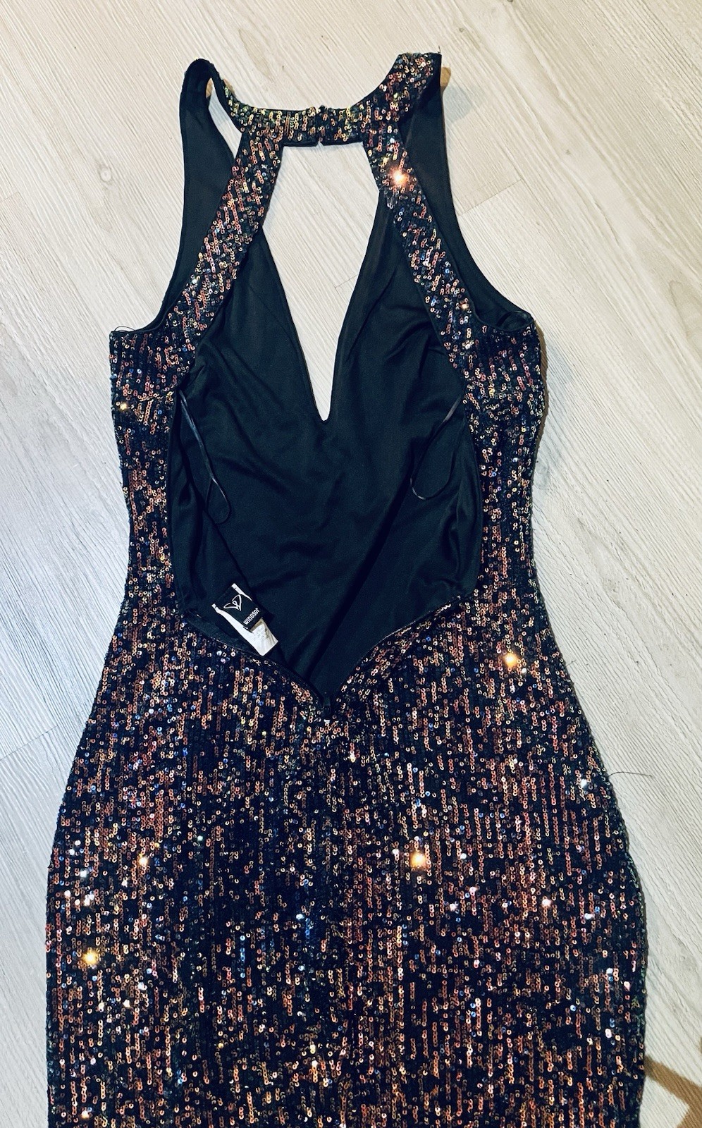 “Color Spectrum Sequin Party Dress
