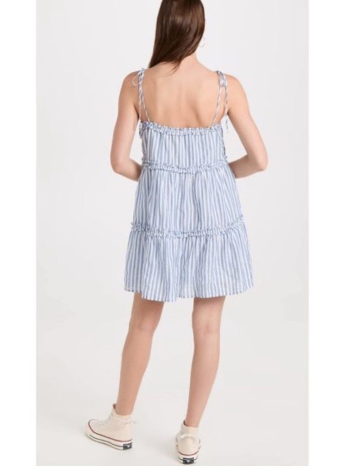 Rails Caralyn Lighthouse Striped Tiered MiniDress Coastal Beach Summer Coverup M