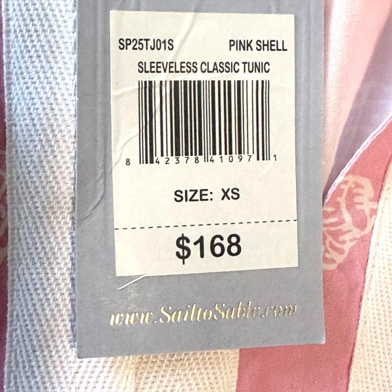 Sail to Sable Pink Shell Classic Tunic Dress Womens Size EXTRA-SMALL Pink