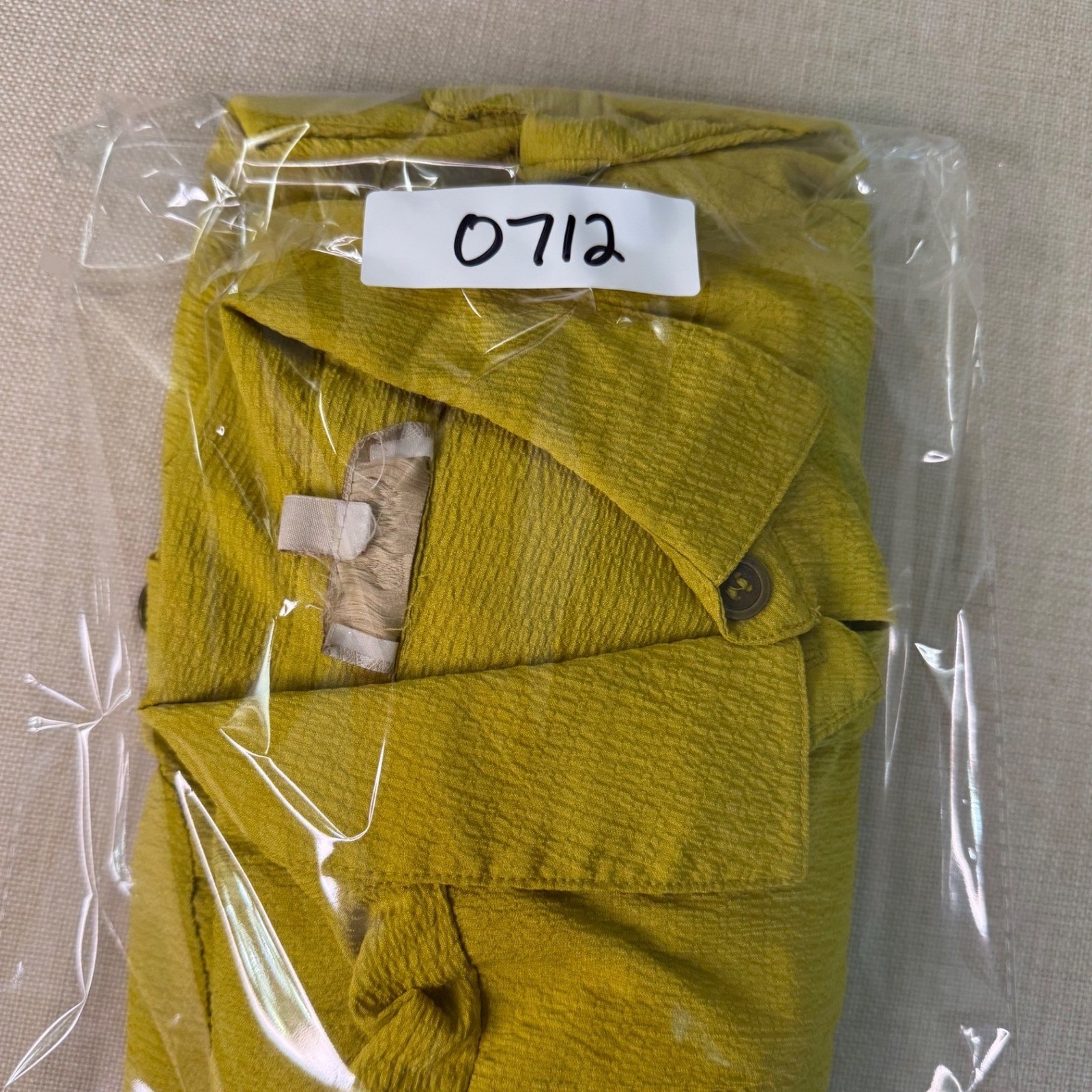 Indulge Instyle Mustard Yellow Button Front Utility Shirt Dress Womens Medium