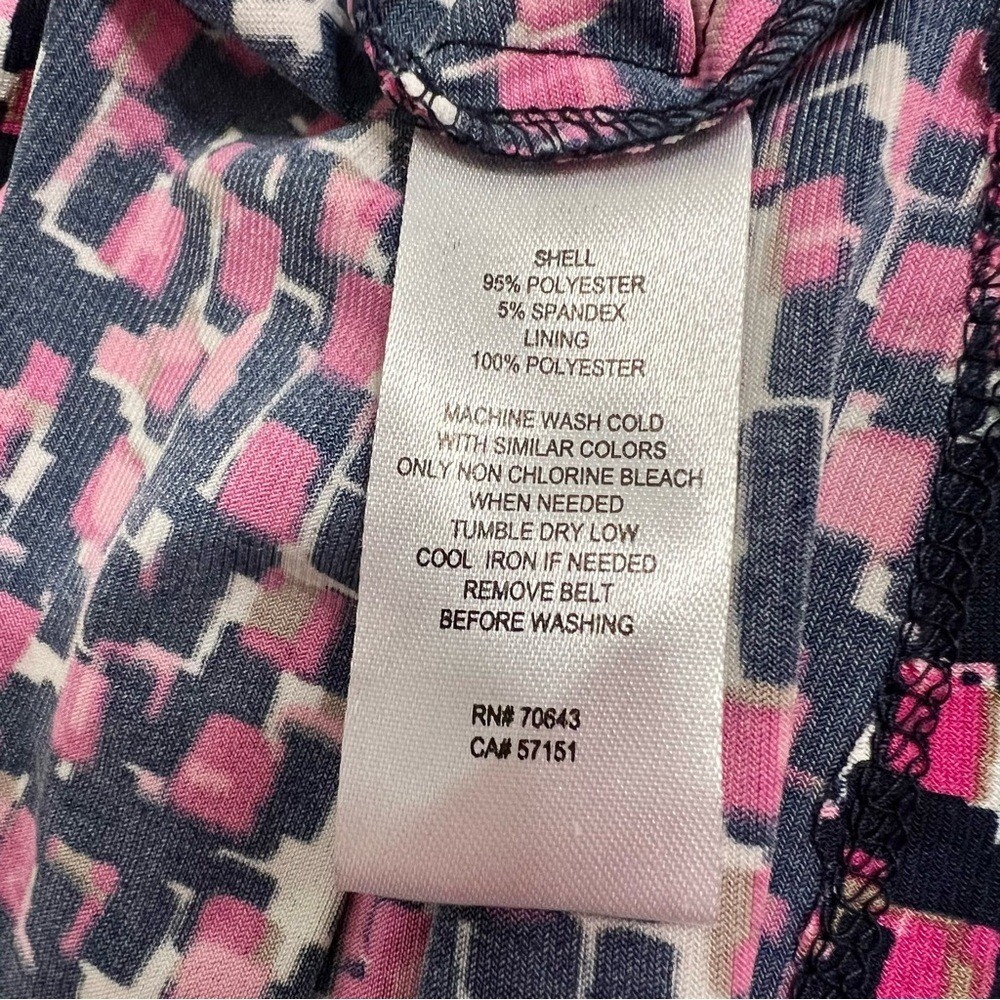 Laura Jeffries Pink,Black,White Multi-Blocks Dress -Size 12 Fit & Flare Stretch
