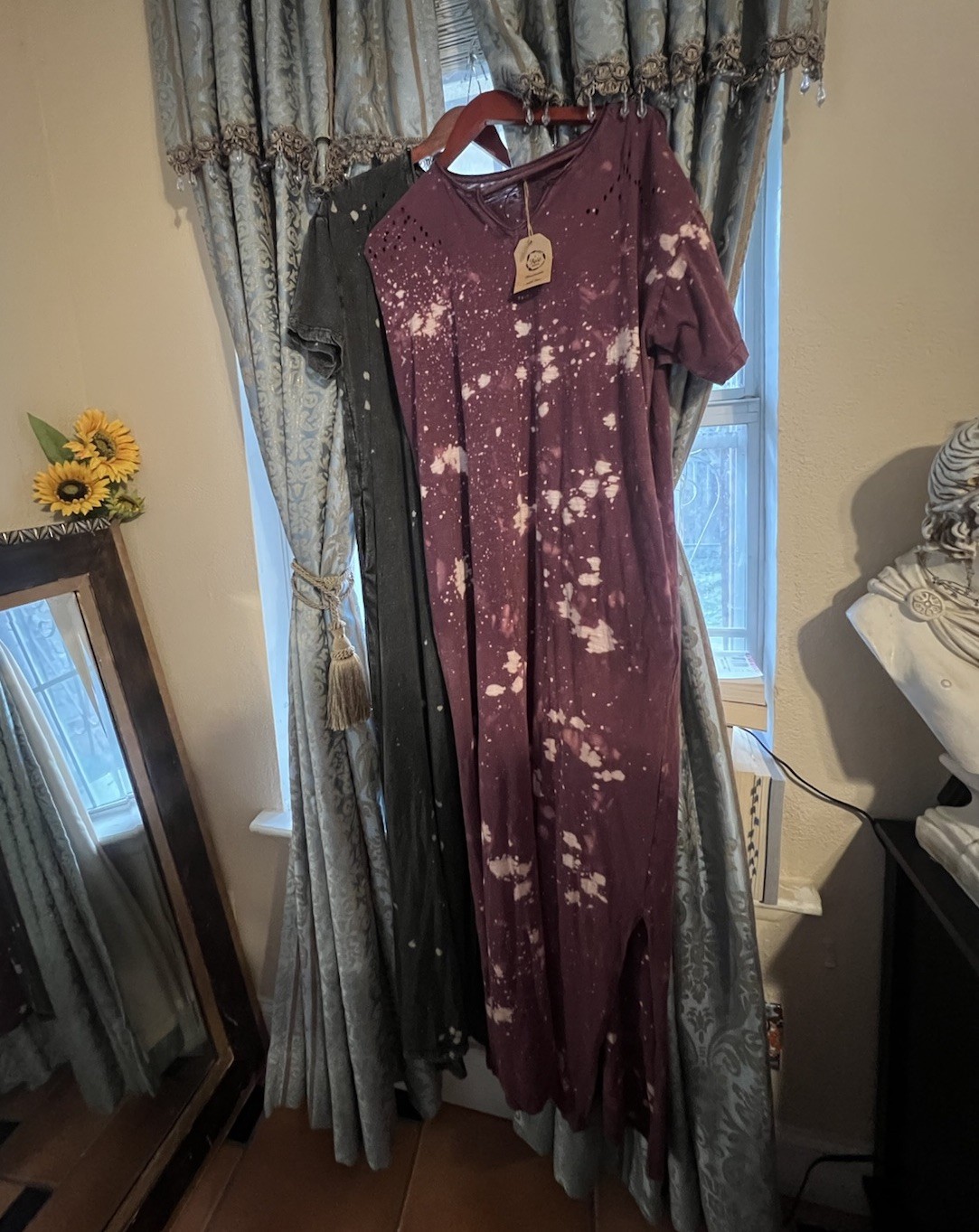A Rare Bird Splatter Tie Dye Bundle Of Two (2) Tshirt Dresses Size S/M Dress