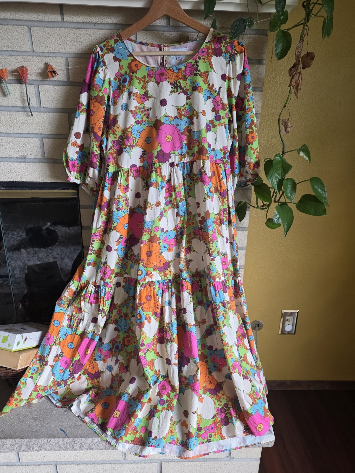 Wray NYC ACID FLORAL DRESS 100% COTTON XL