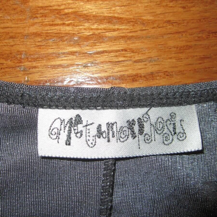 Vintage Metamorphosis Gray/silver Shimmer Formal Gown Medium Stretch 3/4 Sleeve