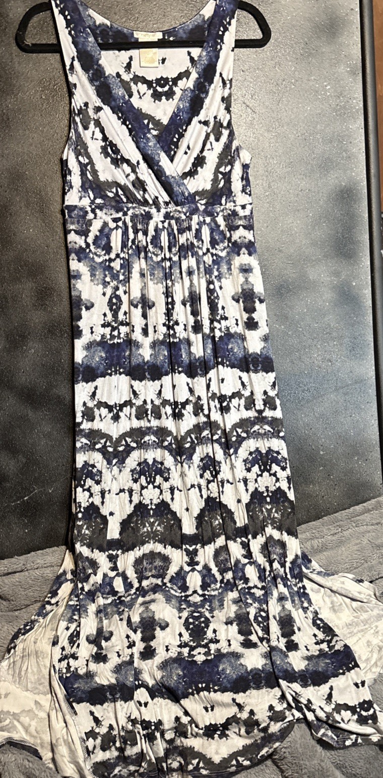 Matty M Maxi Dress Size M Tie Dye V-Neck Sleeveless Summer Fairygrunge Boho
