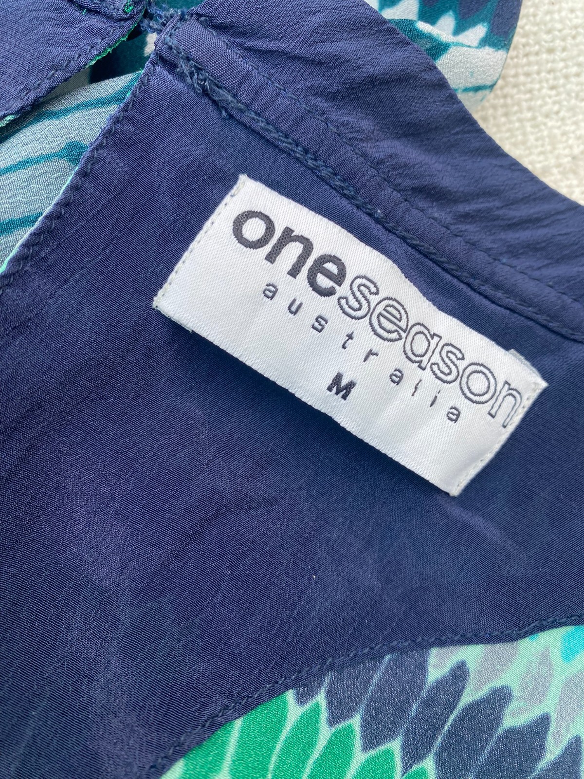 One Season Australia Blue Green Viscose Dress size M