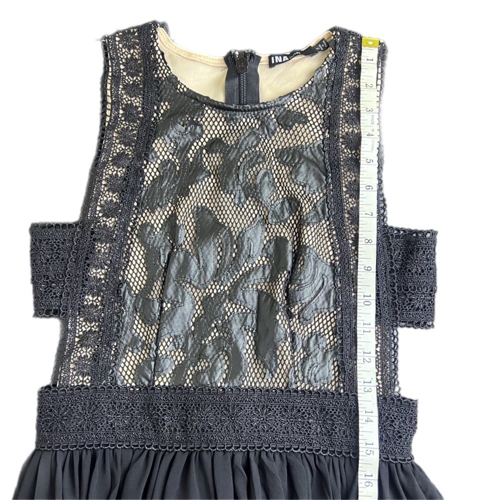 Ina Black Cut Out High Low Lace Cocktail Dress Formal Tutu Gothbabe Witchy Small