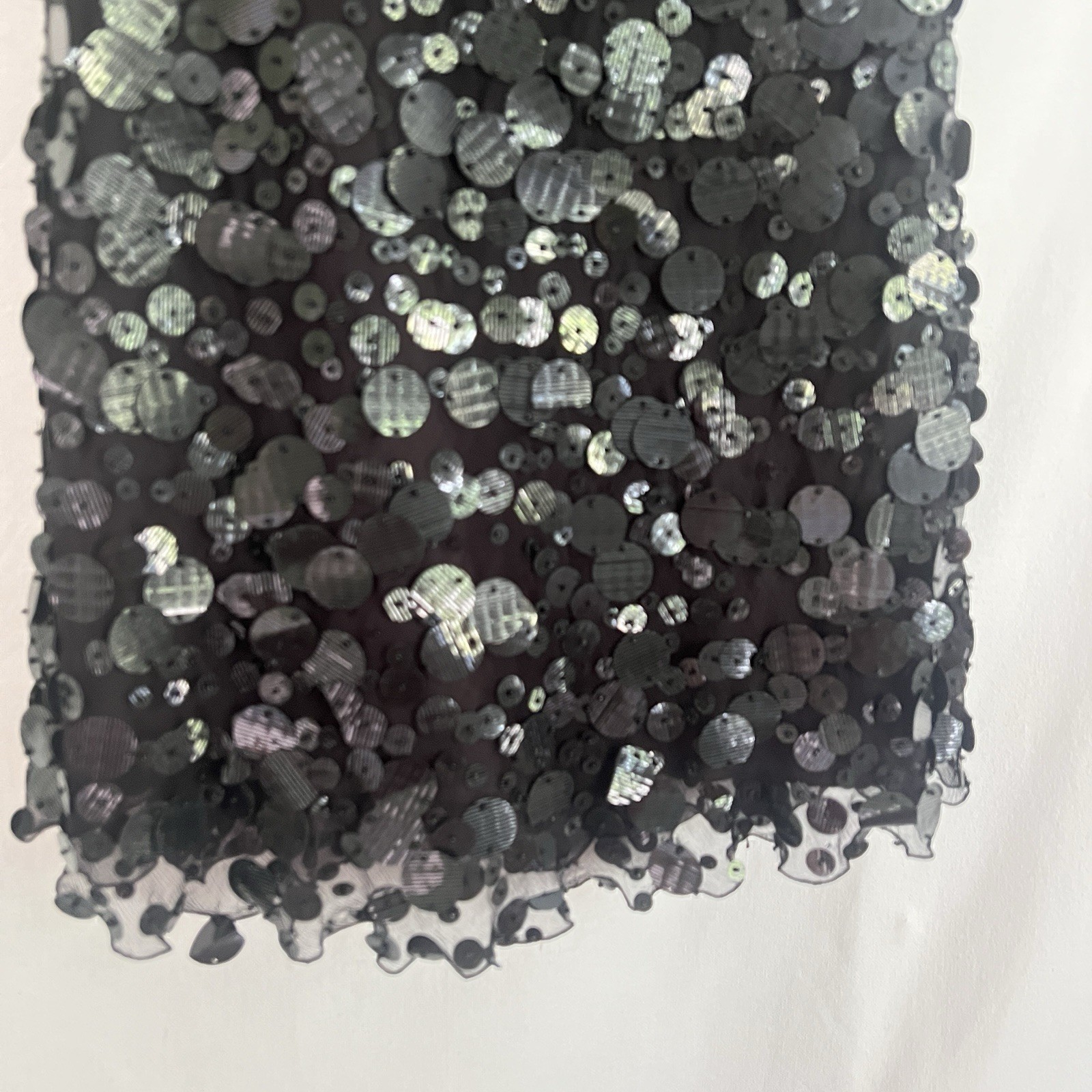 90s Moschino Black Silk Paillette Sequin Cocktail Sheath Bow Evening Dress Italy