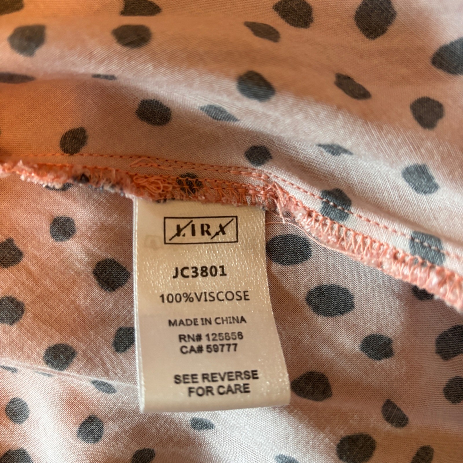 Lira Pink Polka Dot Wrap Dress High Low Ruffle Hem V-Neck M