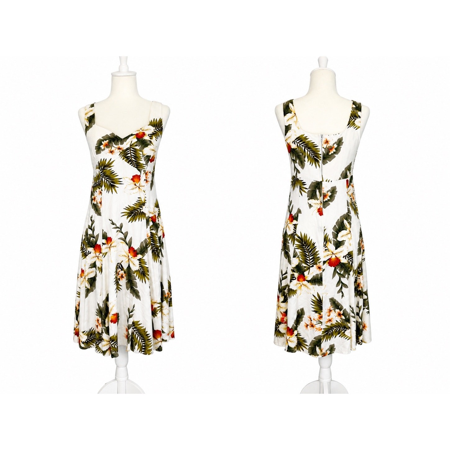 Two Palms Hawaiian Floral Rayon Midi Dress