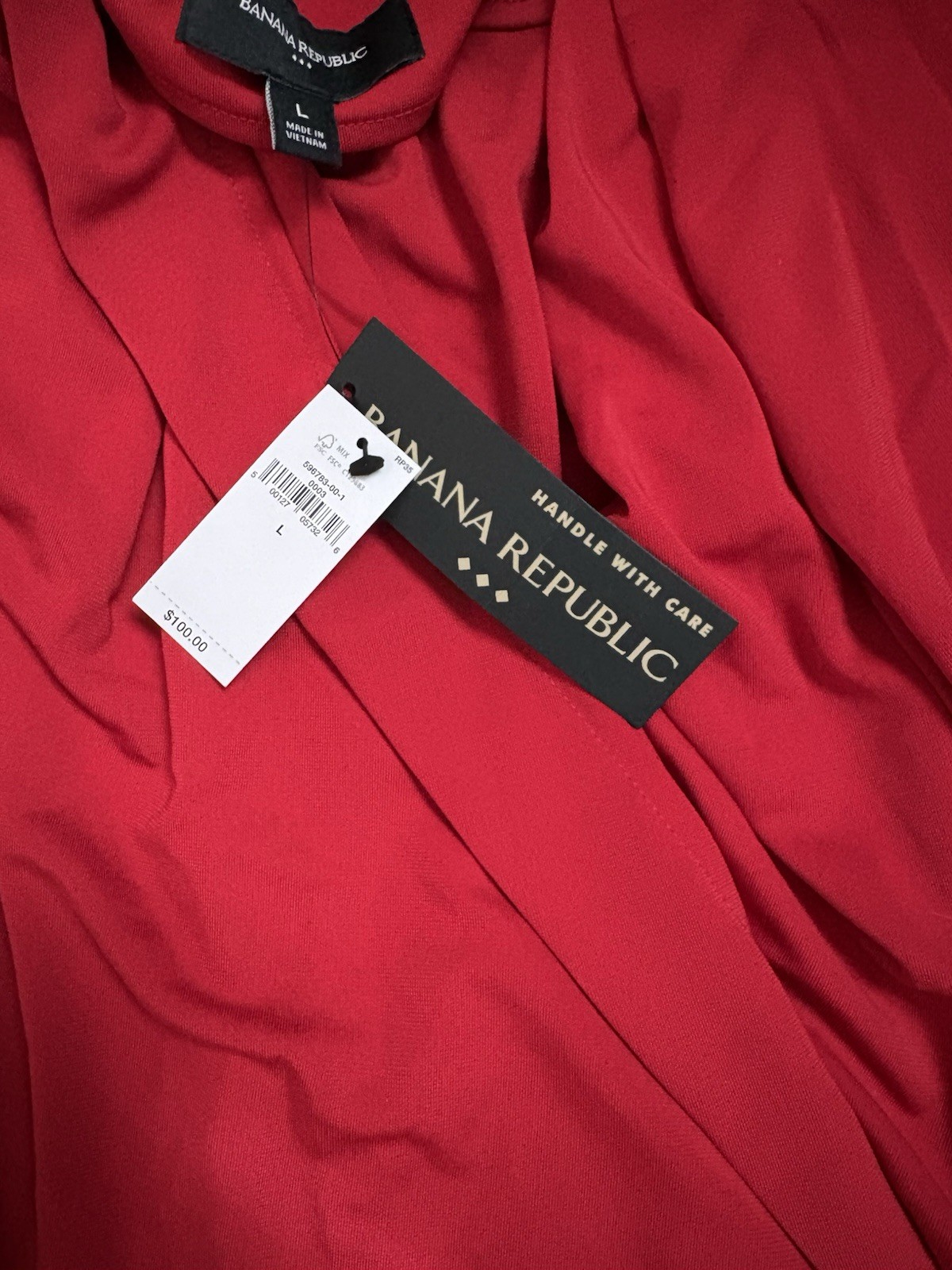 NWT BANANA REPUBLIC Red Size Large Dress