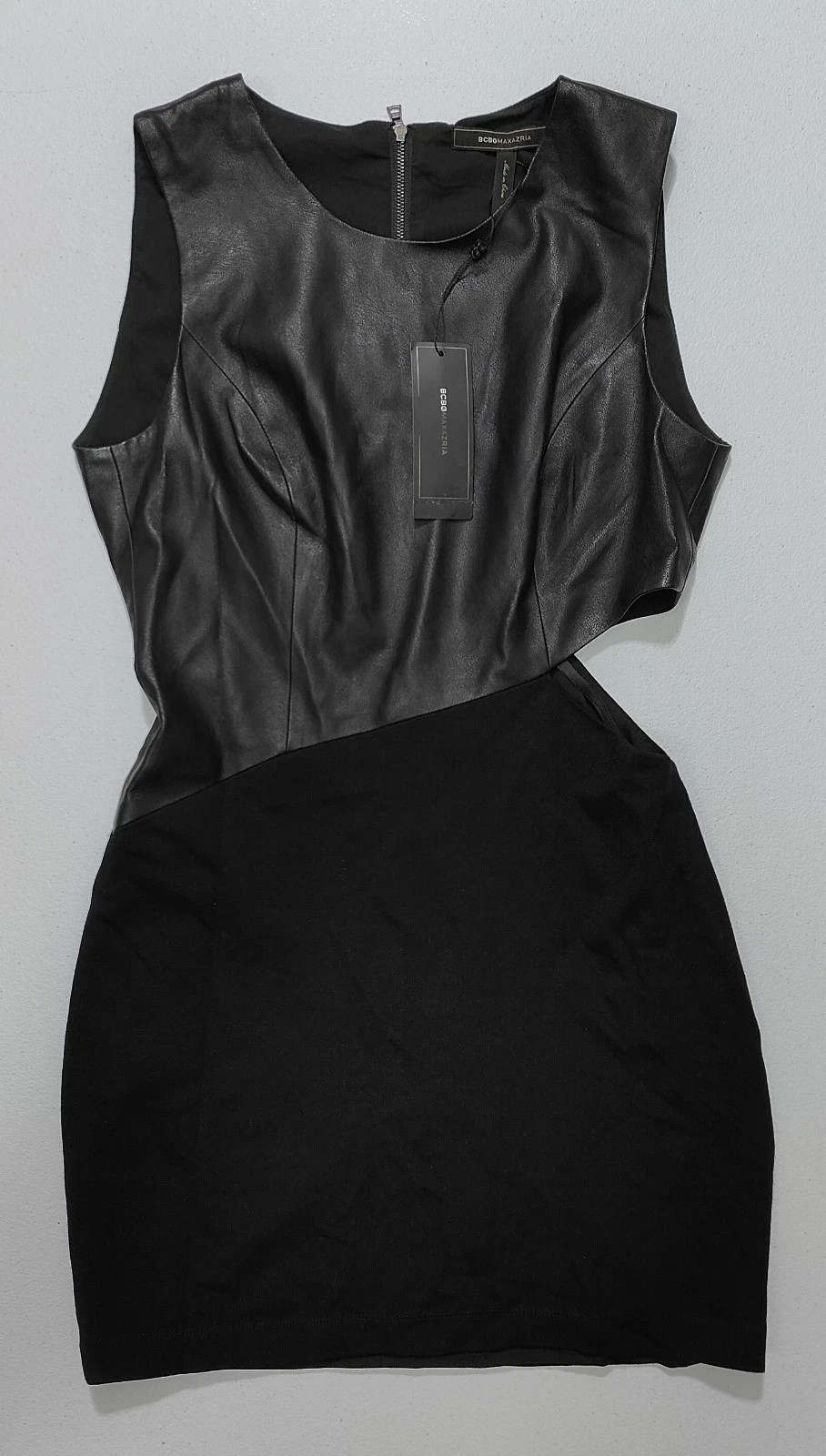 Brand New BCBG MaxAzria Women’s Black Faux Leather Dress Size S