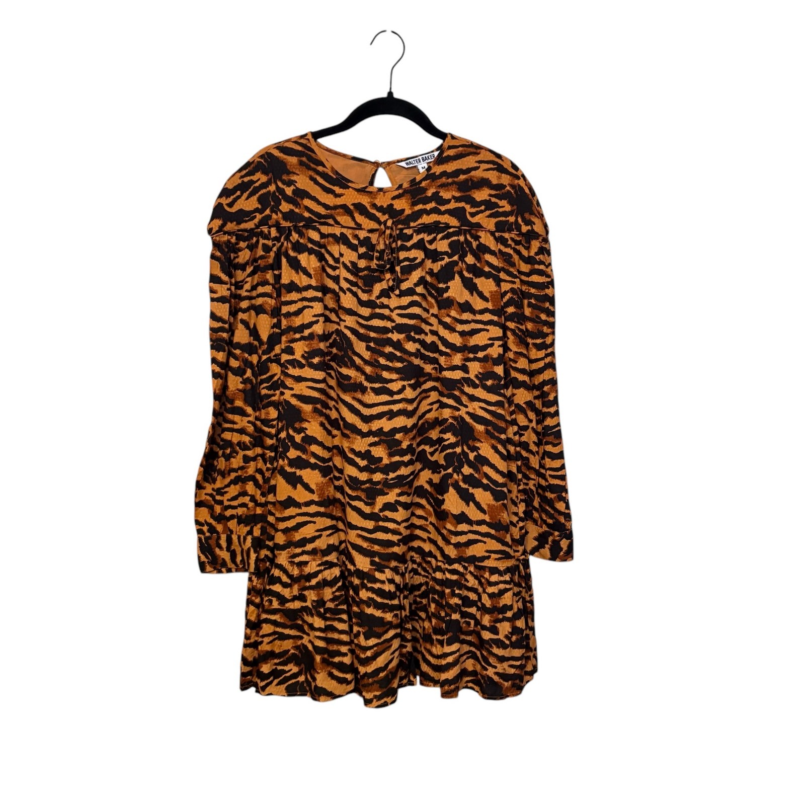 Walter Baker Animal Print Lilly Mini Trapeze Dress Size Medium