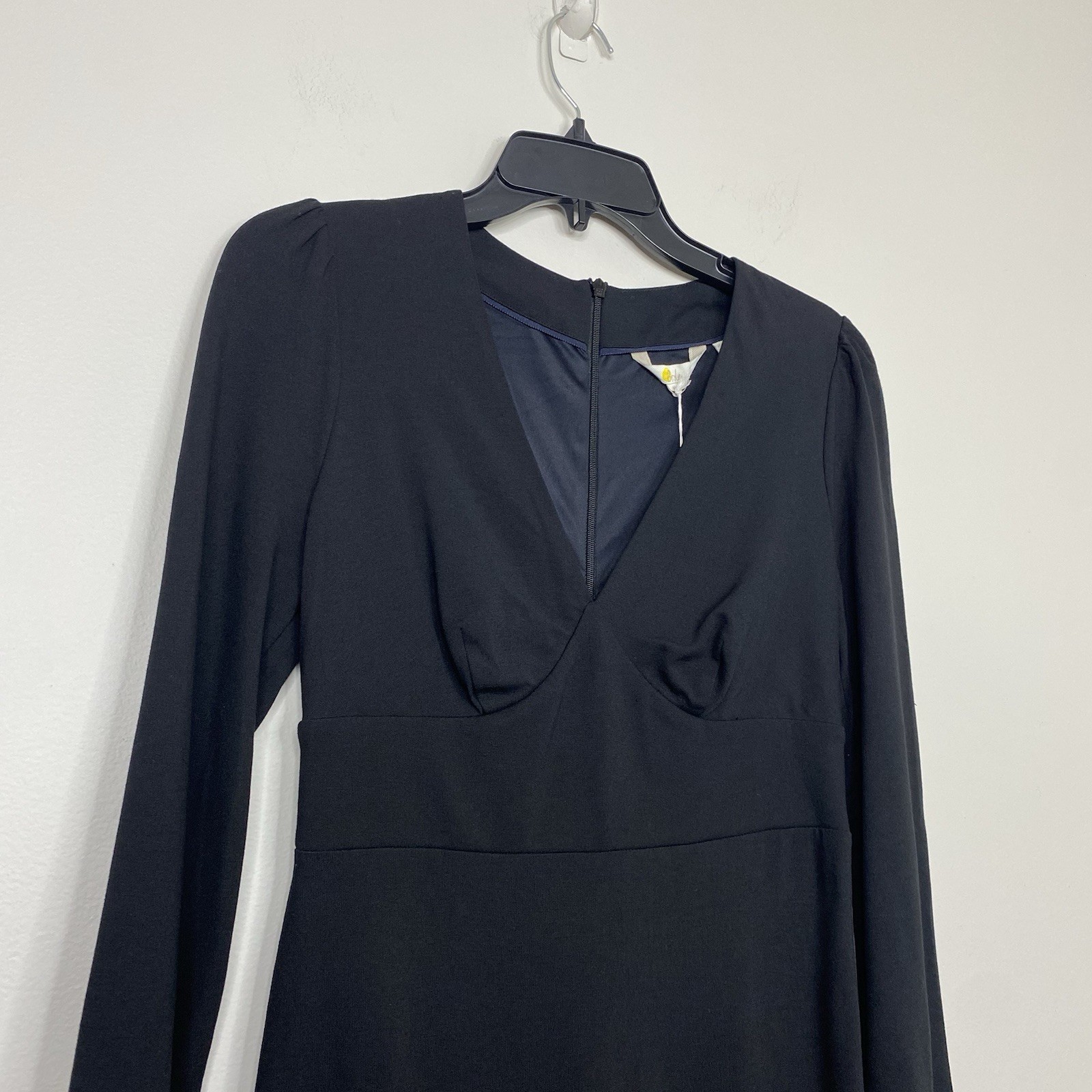 Boden V-neck Long Sleeve Classic Column Jersey Knit Midi Dress Size 4