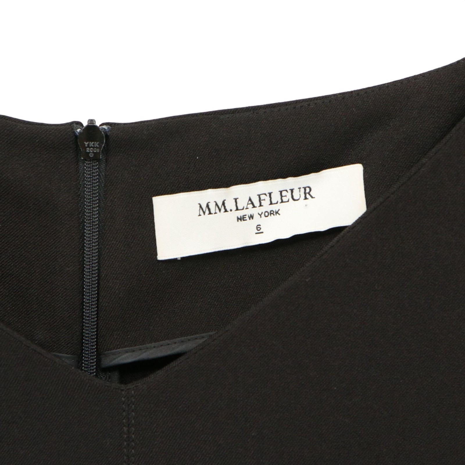 MM LaFleur The Alexandra 2.0 Black A-Line 3/4 Sleeve V-Neck Dress 6