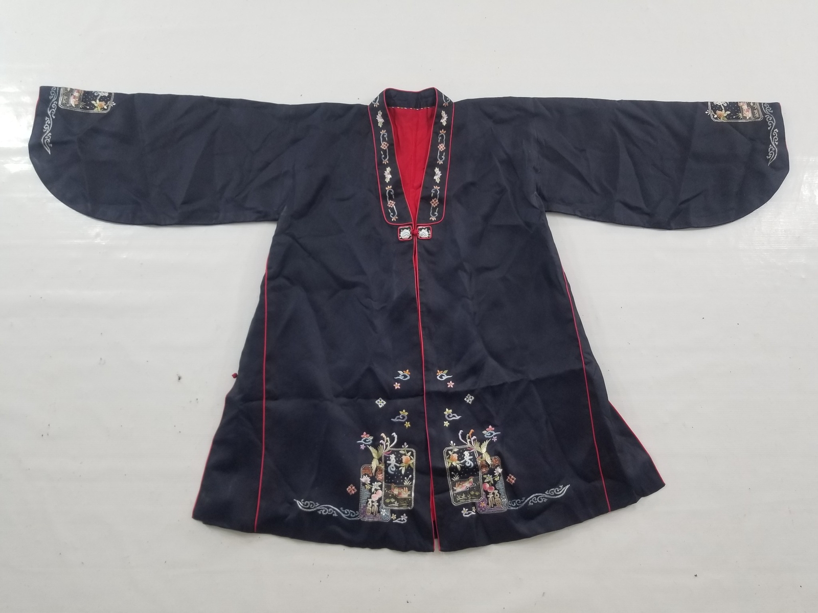 Vintage Traditional Korean Silk Brocade Embroidered Hanbok Jacket