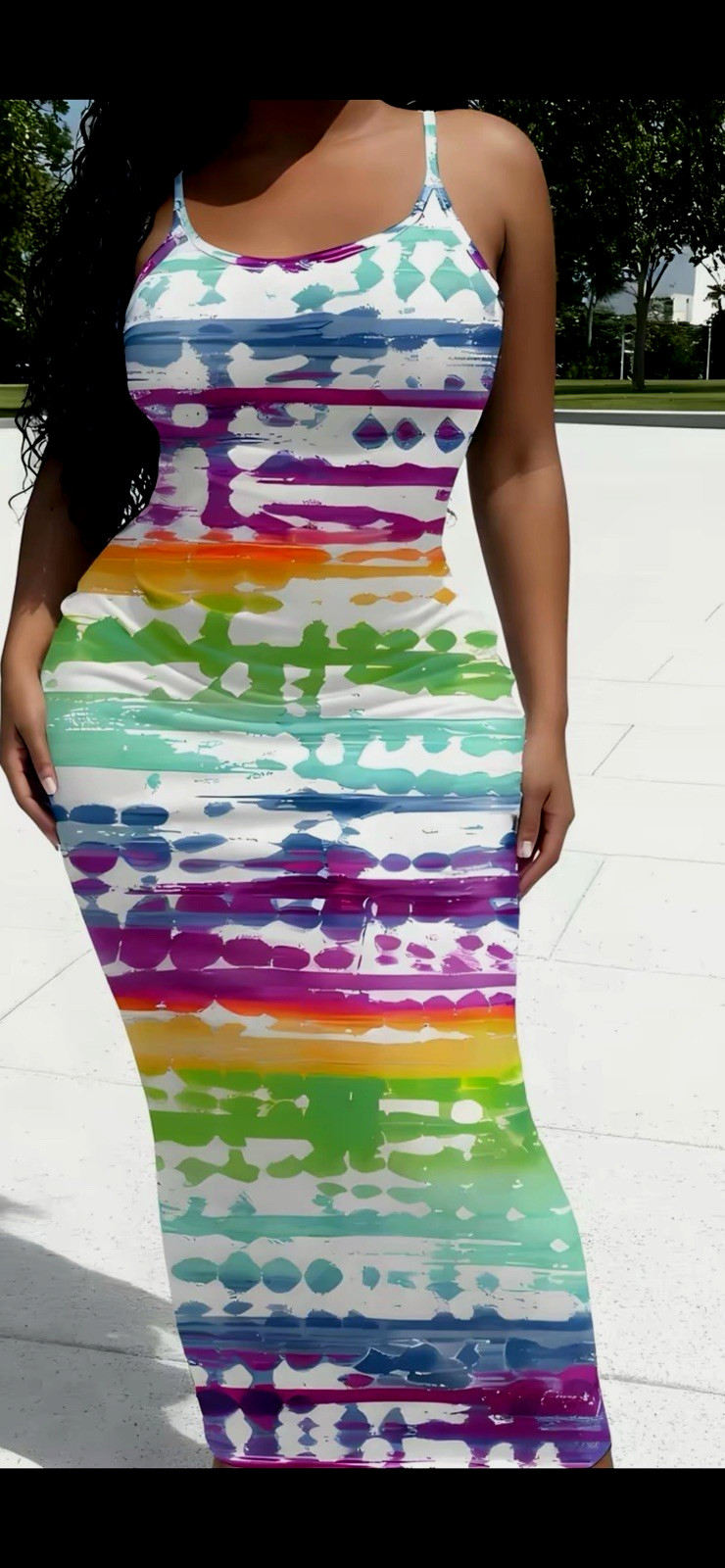 Womens Multicolor Tight Sexy Hip-wrapped Suspender dress Plus 5Xl