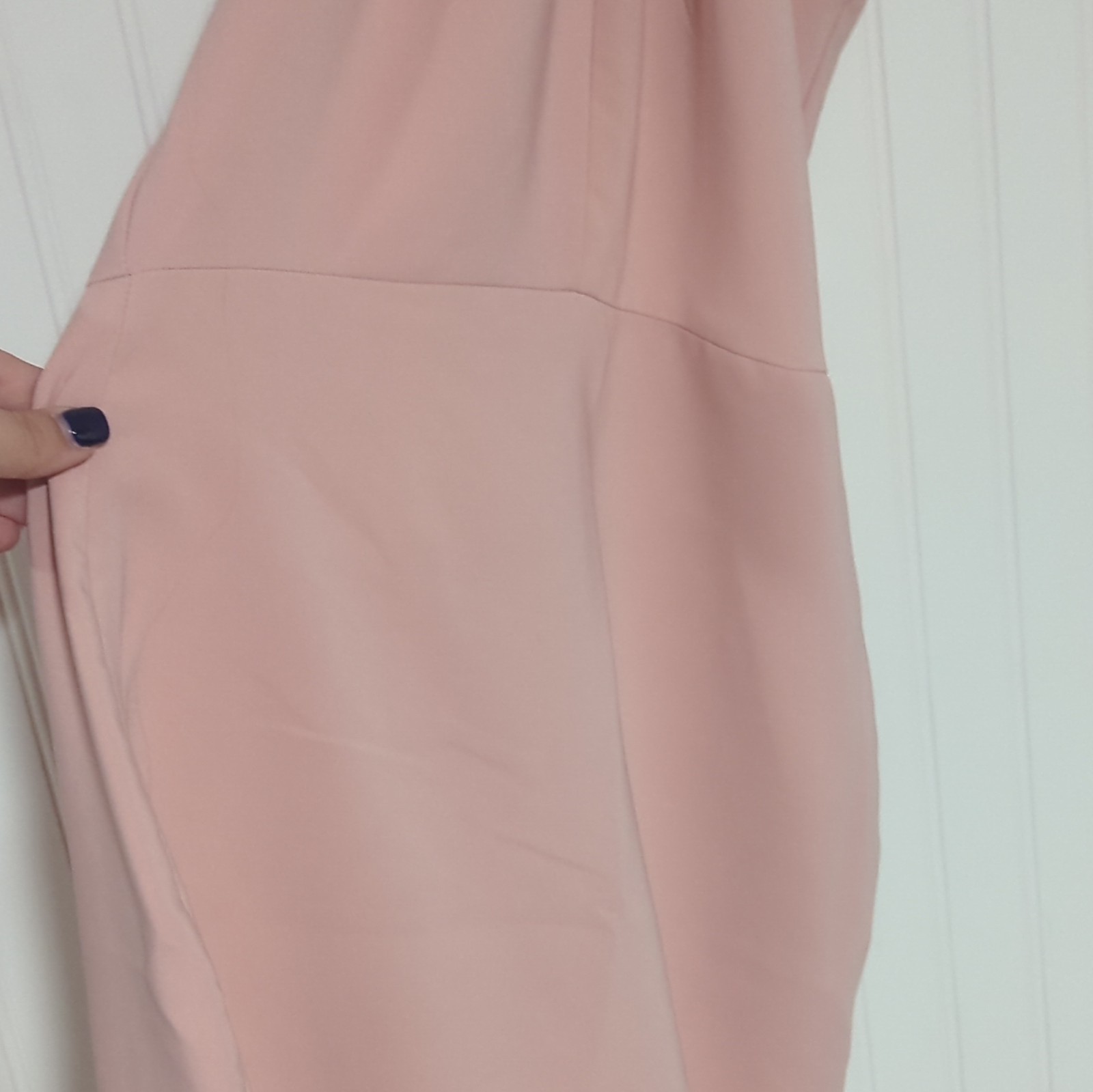 Just Taylor Women’s Size 6 Pink Solid Halter Sheath Dress Keyhole Back Zip Knee
