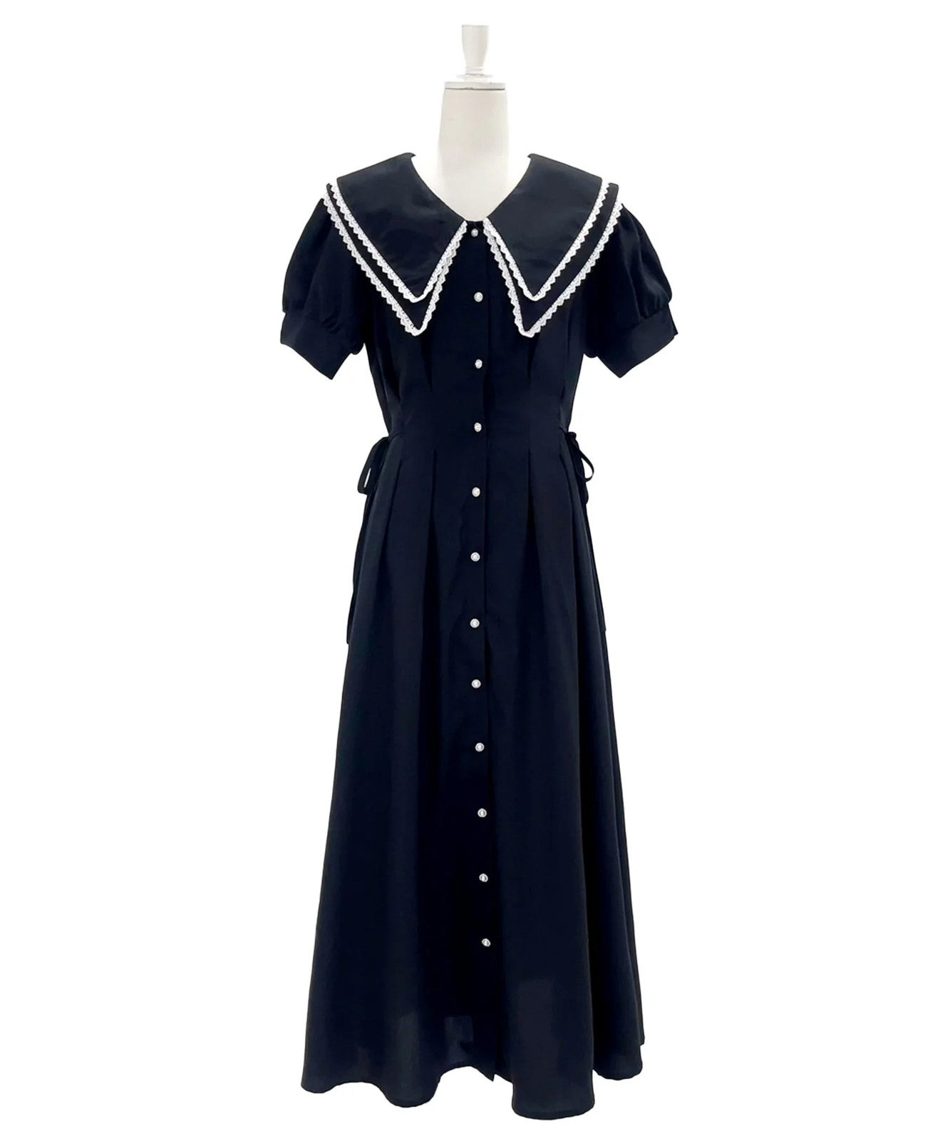 Thanksgiving sale eligible 4L-6L double big collar shirt dress Jirai New
