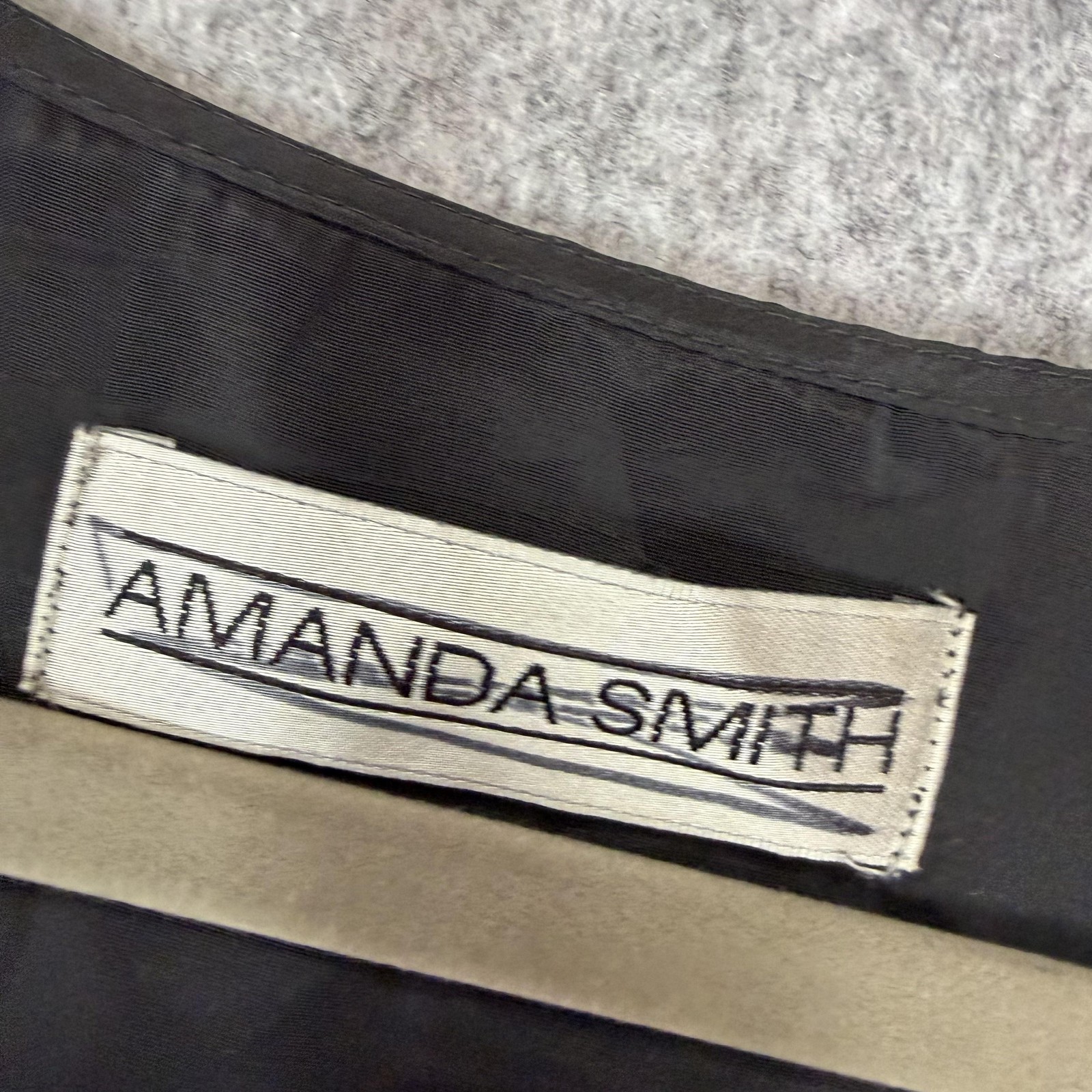 Vintage Amanda Smith Dress Womens 8 Black Floral Chiffon Maxi Tank 90s Y2K