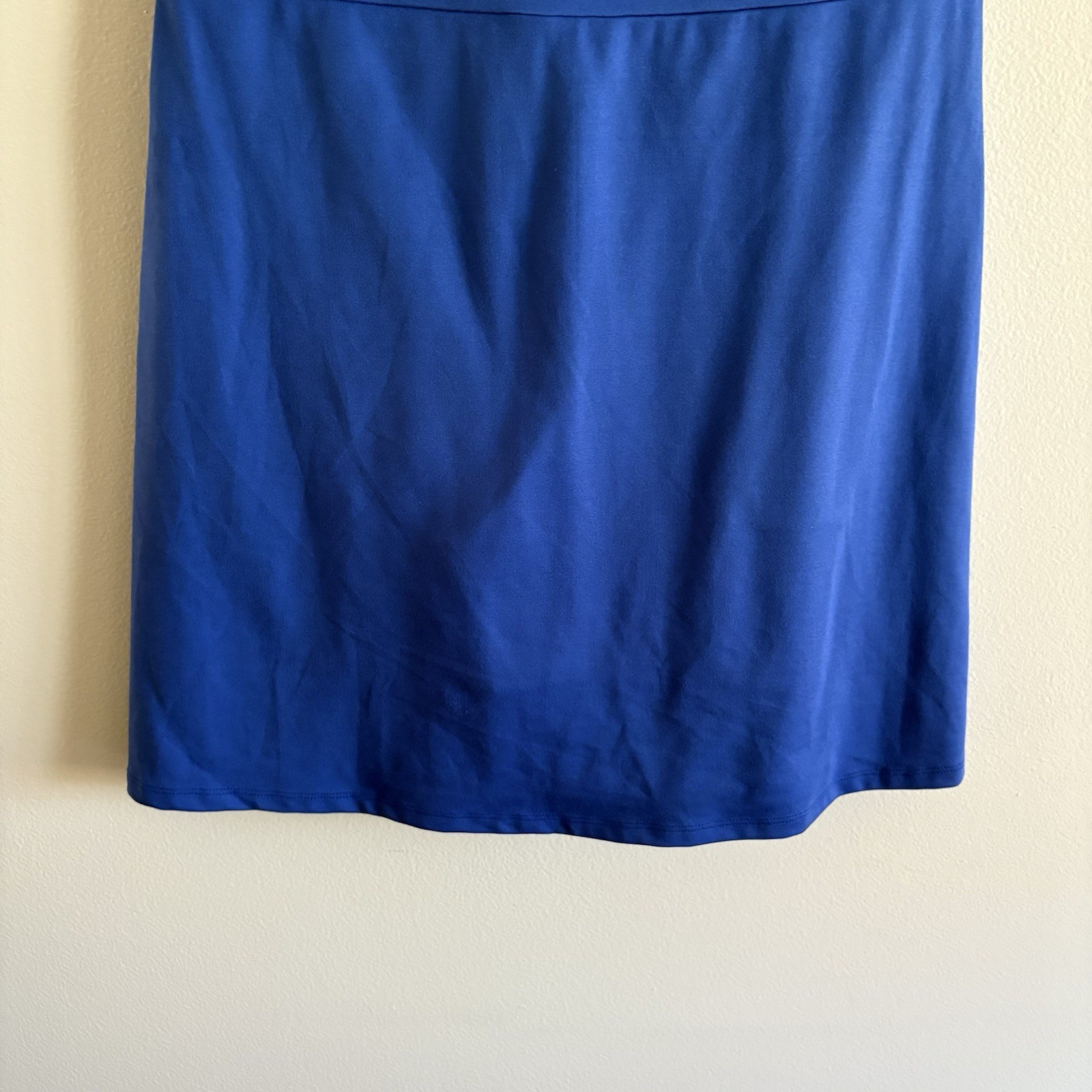 Gap Fit Women M Blue V-Neck Stretch Moisture Wicking Shelf Bra Active Tank Dress