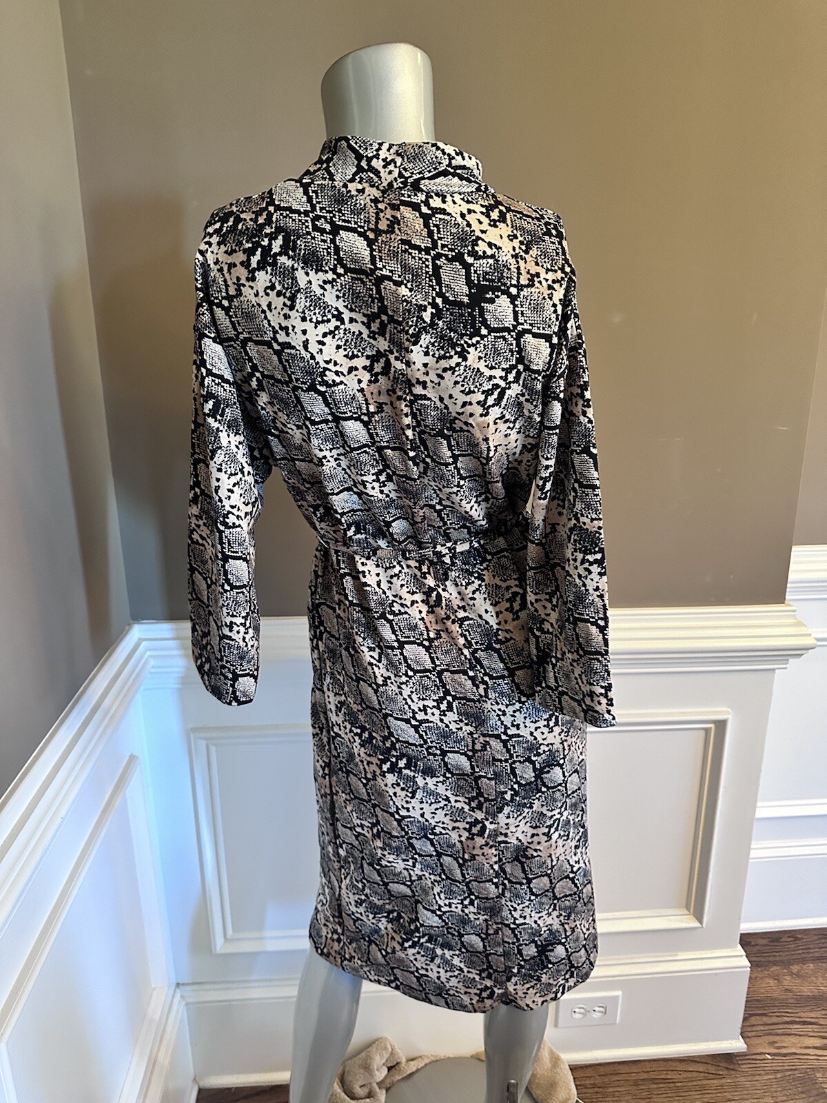 NWT ZARA BASIC Snake Animal Print Midi Sz S