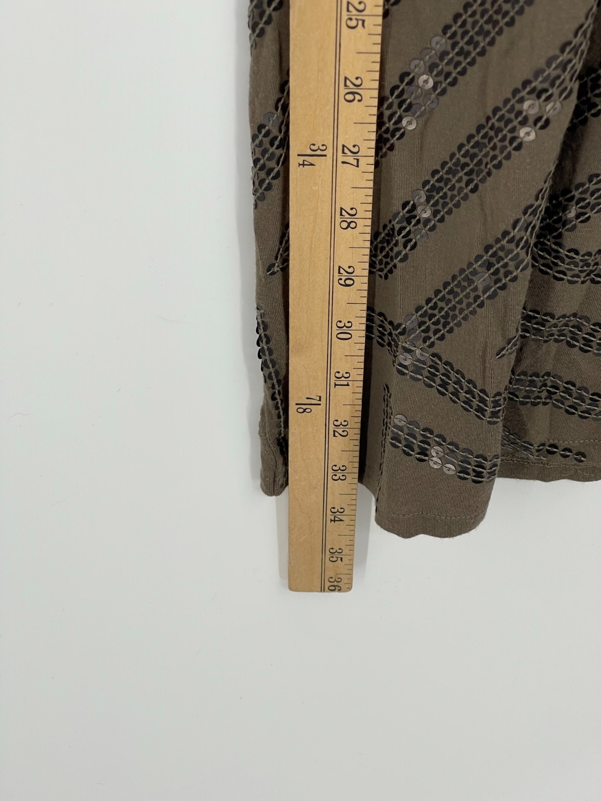 Express Dress Womens Medium Brown Sequin Geo Print Bodycon 90s Retro Sexy Grunge