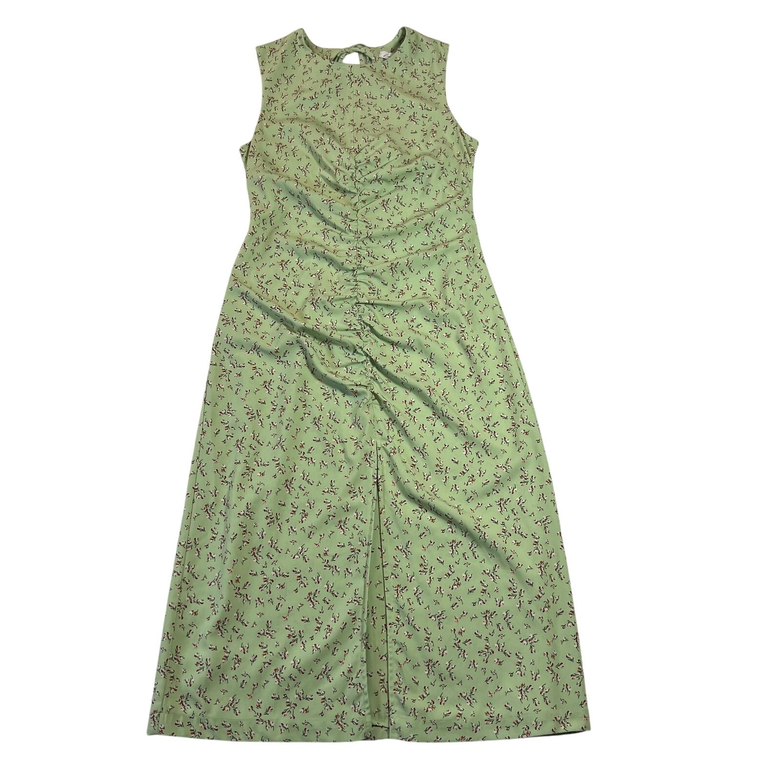 Love, Whit by Whitney Port Sleeveless Floral Ruched Midi Dress Size XS Bloomcore