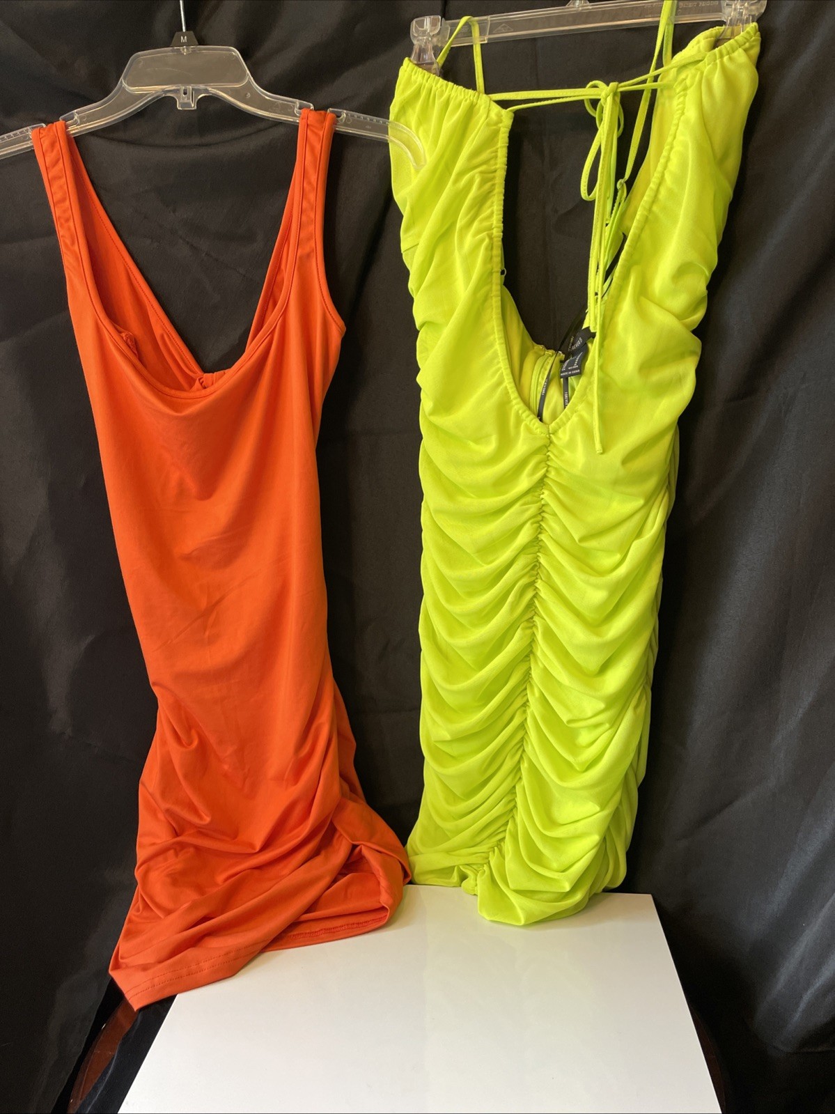 Lot Of 2 Mini Dresses Size Medium See Pictures Details/Wear