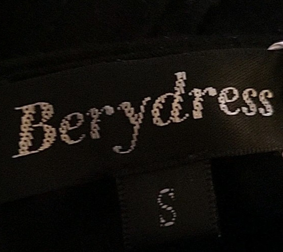 BeryDress Black Spaghetti Strap Button A Line Sundress Backless Women’s Small