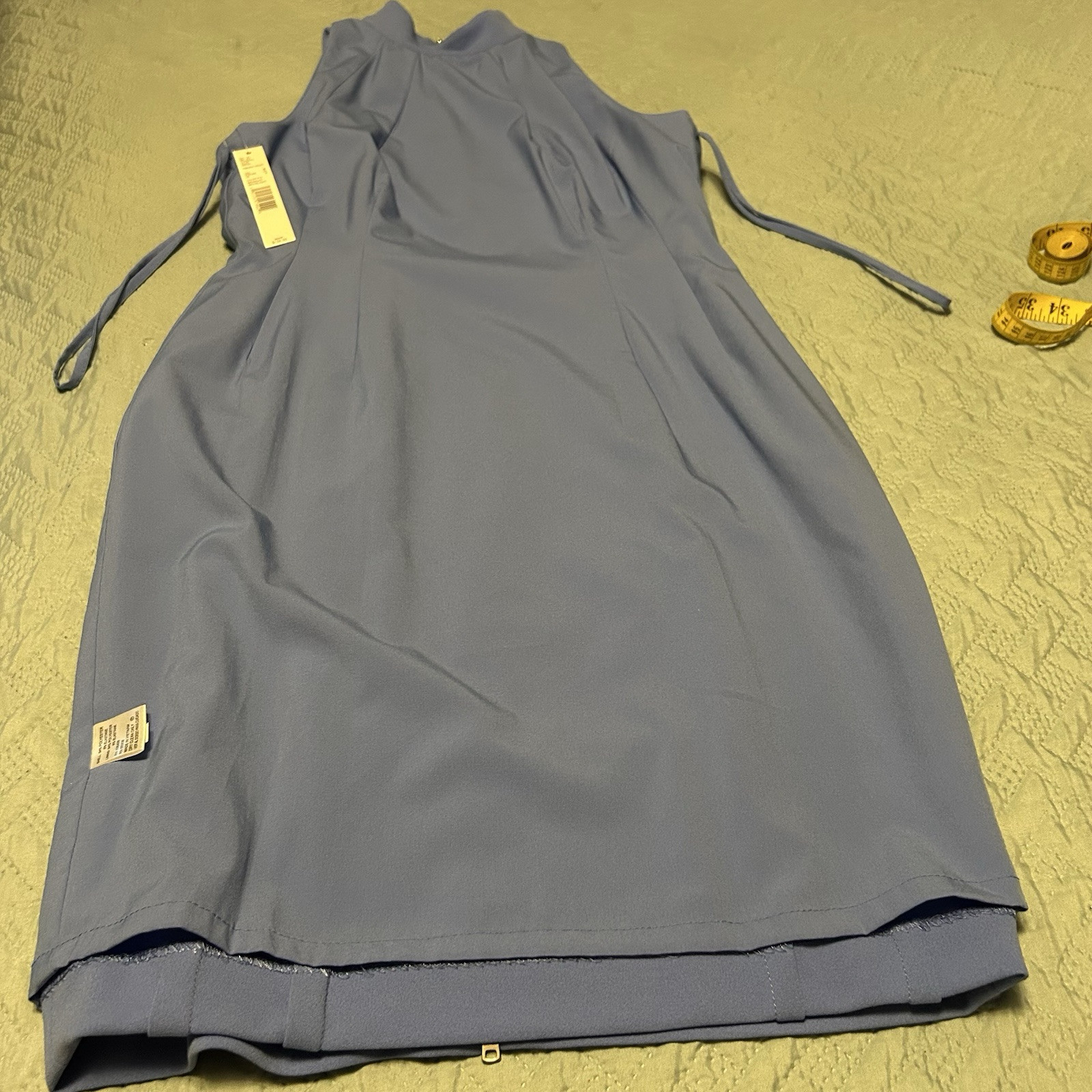 Antonio Melani Sleeveless Blue Turtle Neck Back Zipper Dress Size 4