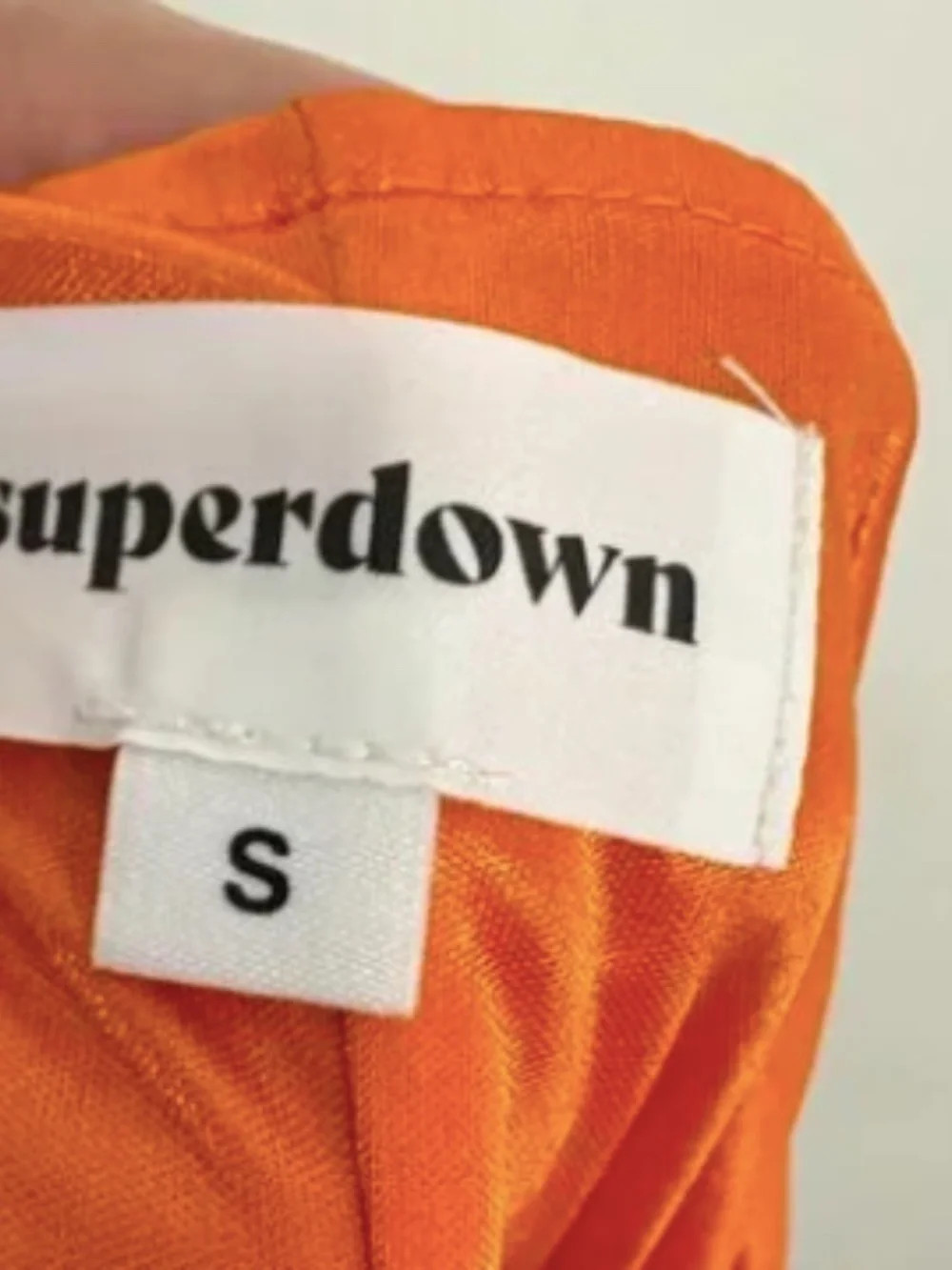 Superdown Ruched Mini Dress Orange Small Party Cocktail