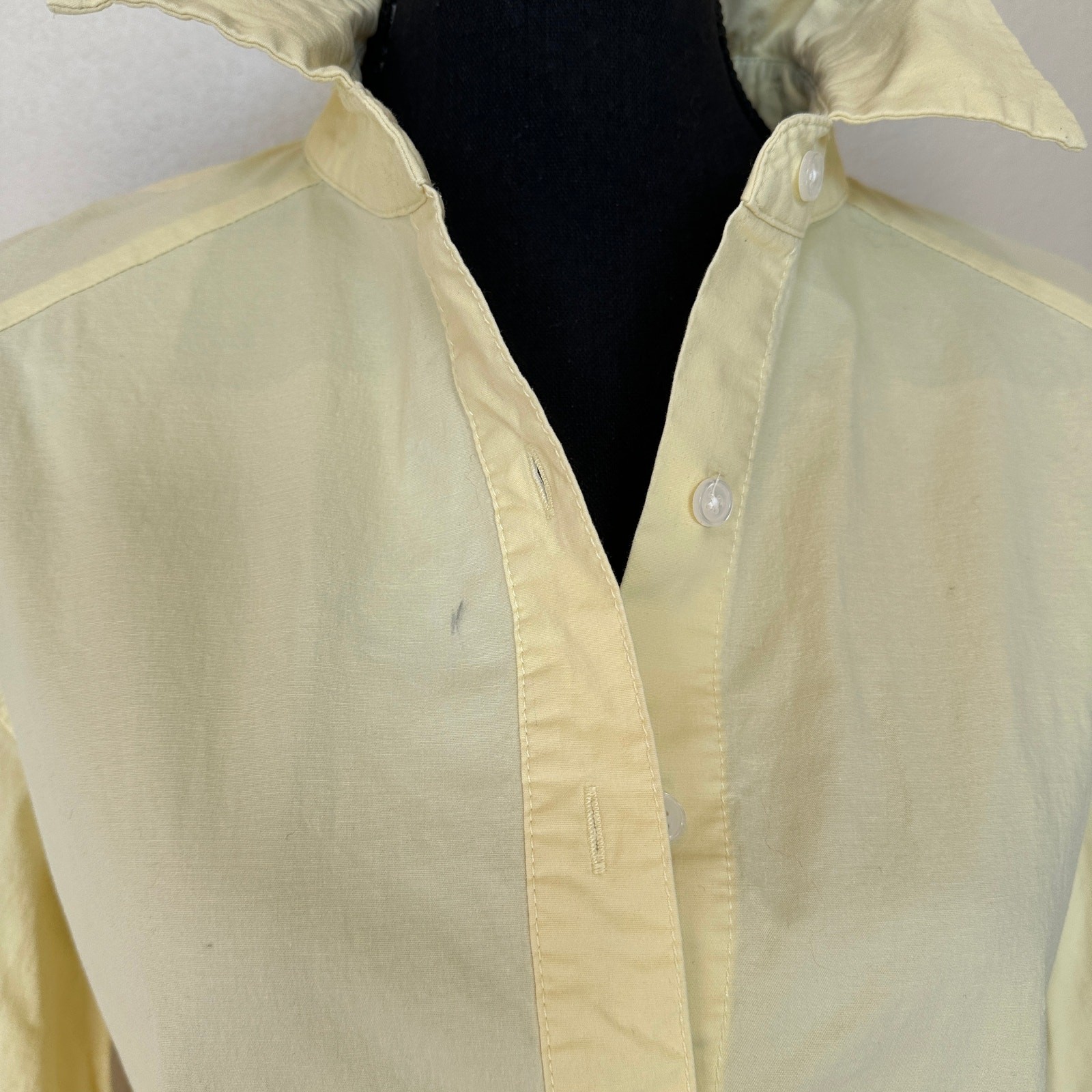 Saunders Yellow Oversized Mini Shirt Dress SIZE 6 Career Office Designer $345