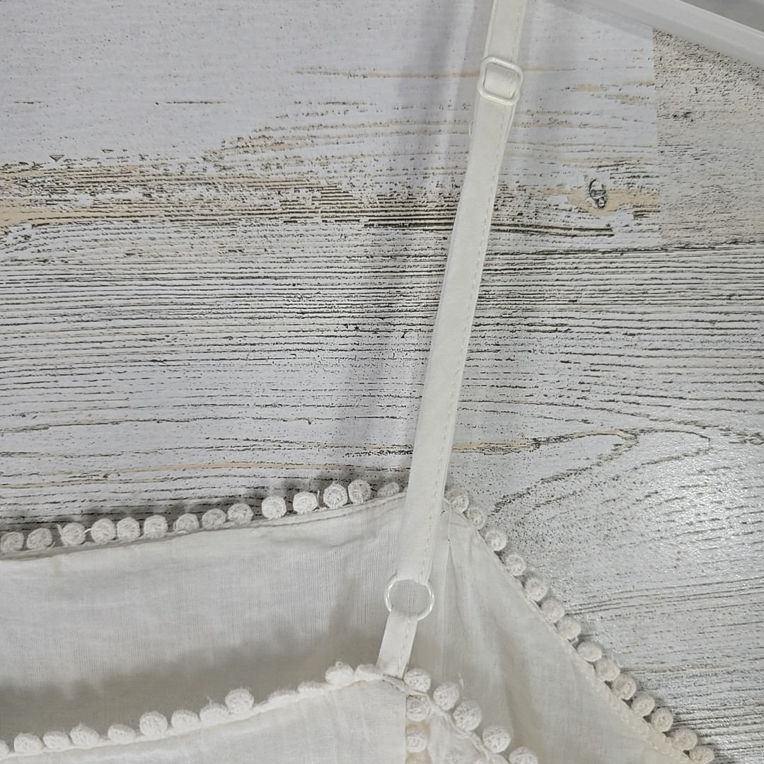 AERIE White Eyelet Embroidered Tiered Sundress SZ M Cotton Lace Trim Boho Summer