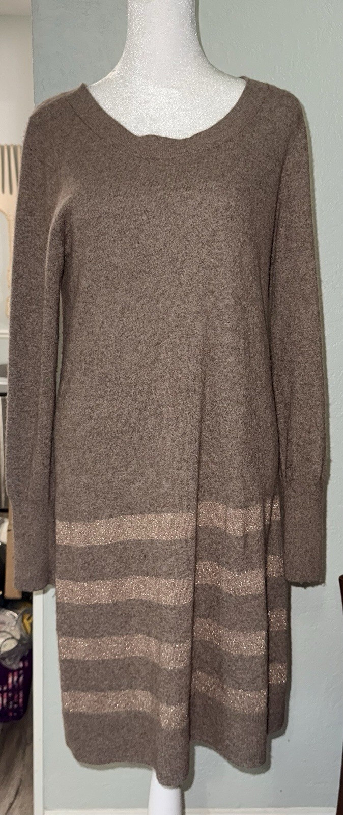 Banana Republic Italian Yarn * Cashmere Blend Dress * Brown * Size Large