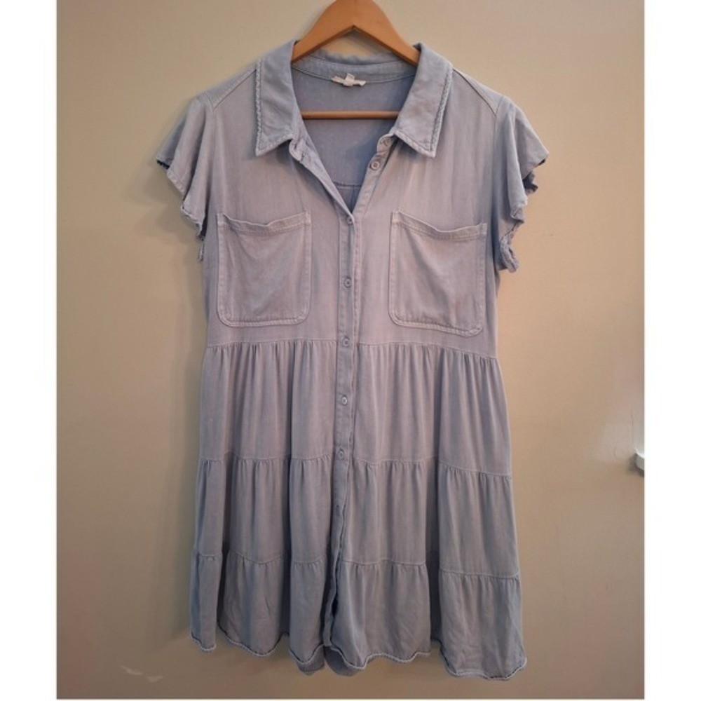 JODIFL Tiered Smocked Midi Dress Fairy Ruffle Boho Cottagecore Western Small