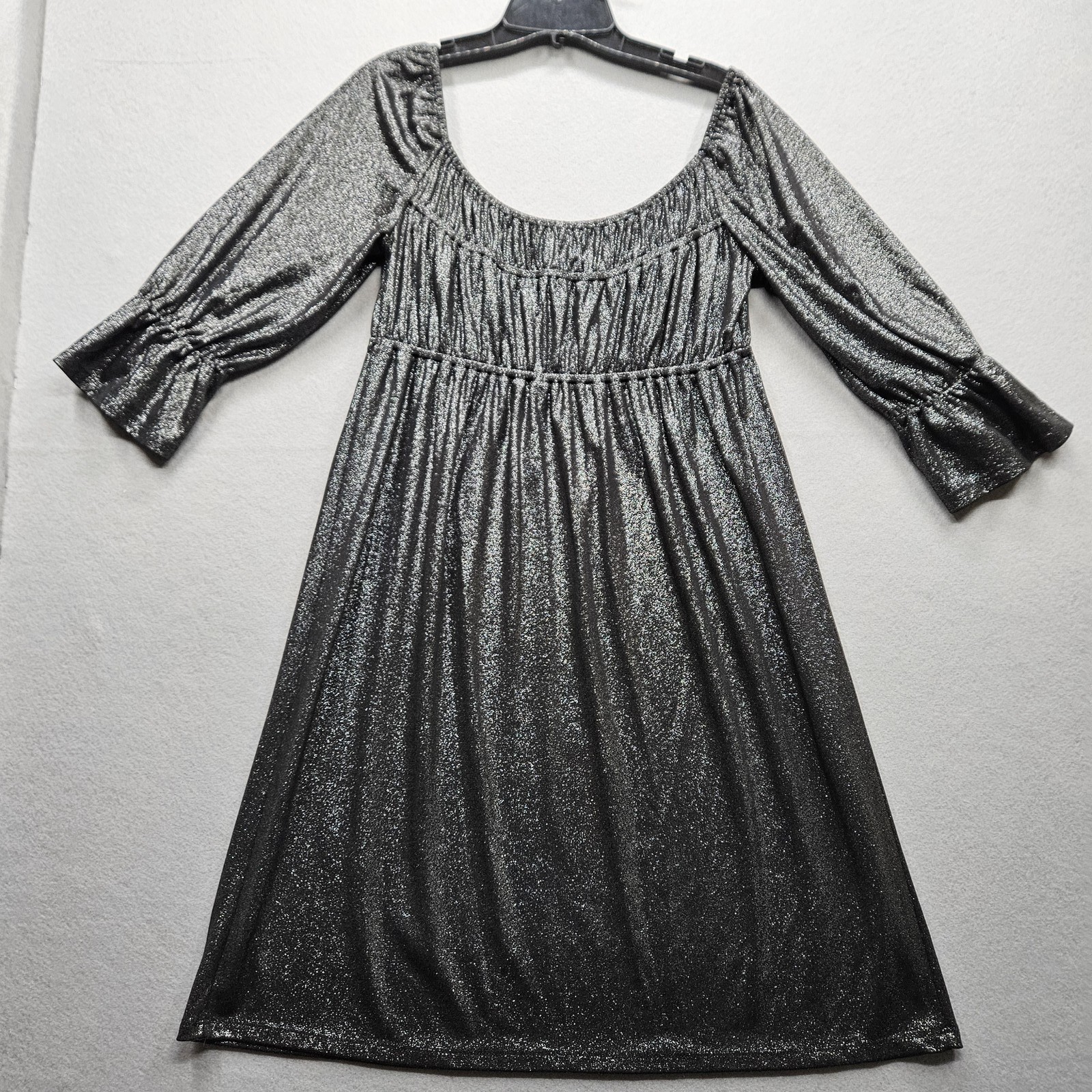 Muse Women’s 6 Black Glittery Long Sleeves Dress