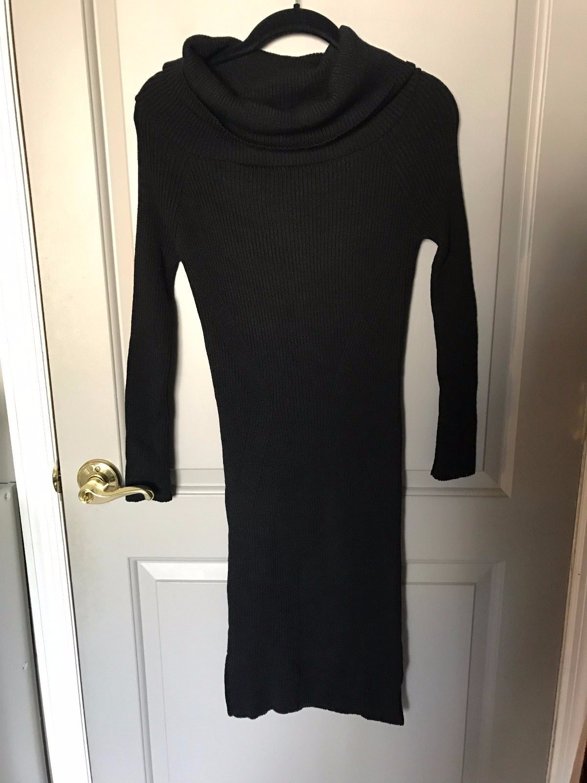 Cotton Emporium Women’s Women’s Knit Ribbed Black Dress Size Small NEW