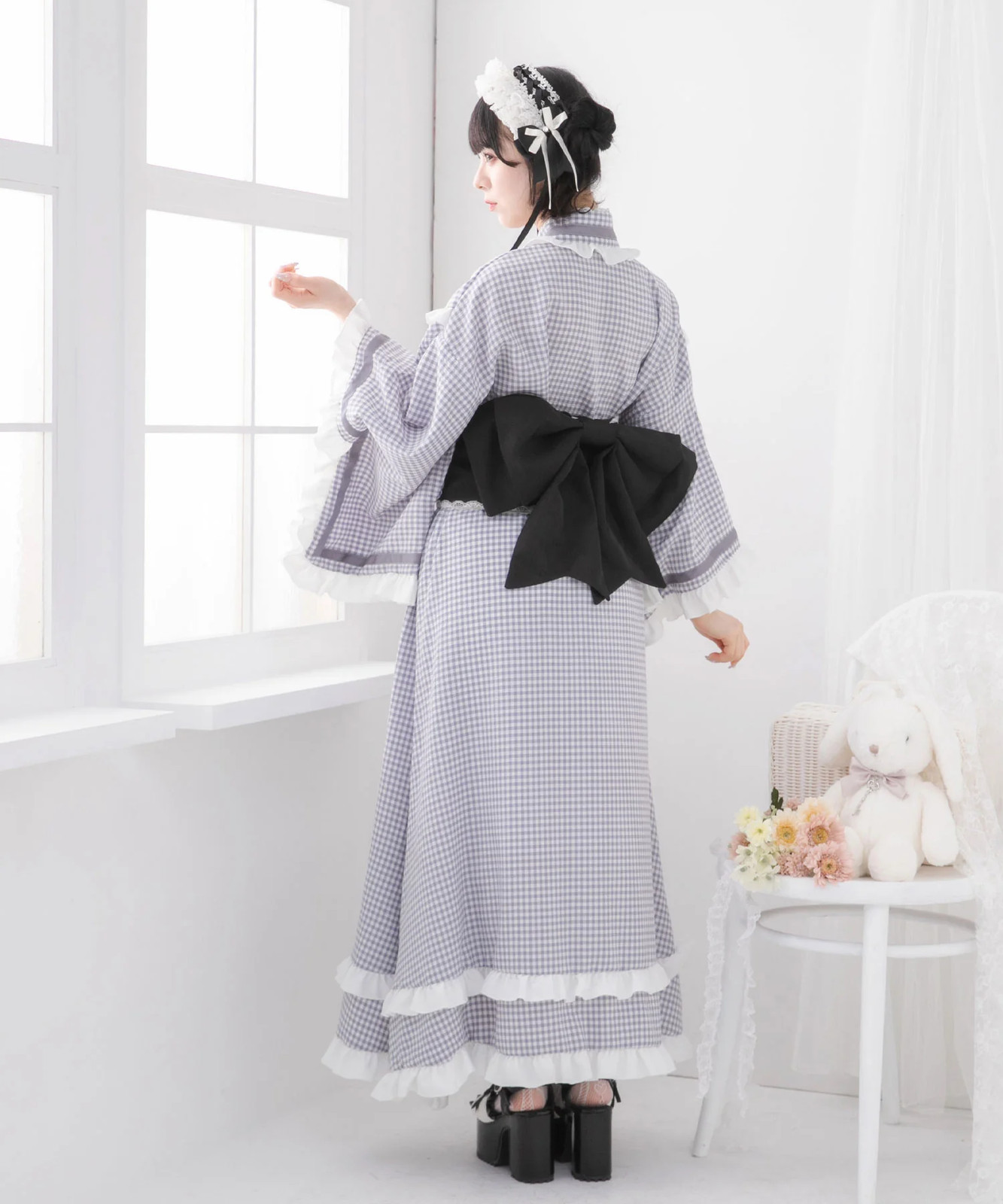 BULK BUY Ruffled Ribbon Tiered Yukata Jirai New
