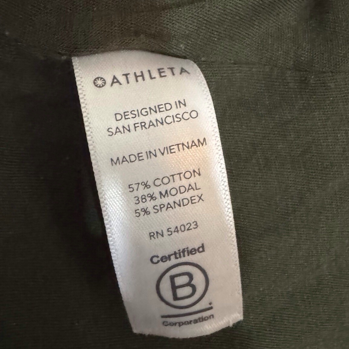 Athleta Size Small Olive Green Della Tank Dress Ruched Lounge Casual Stretch