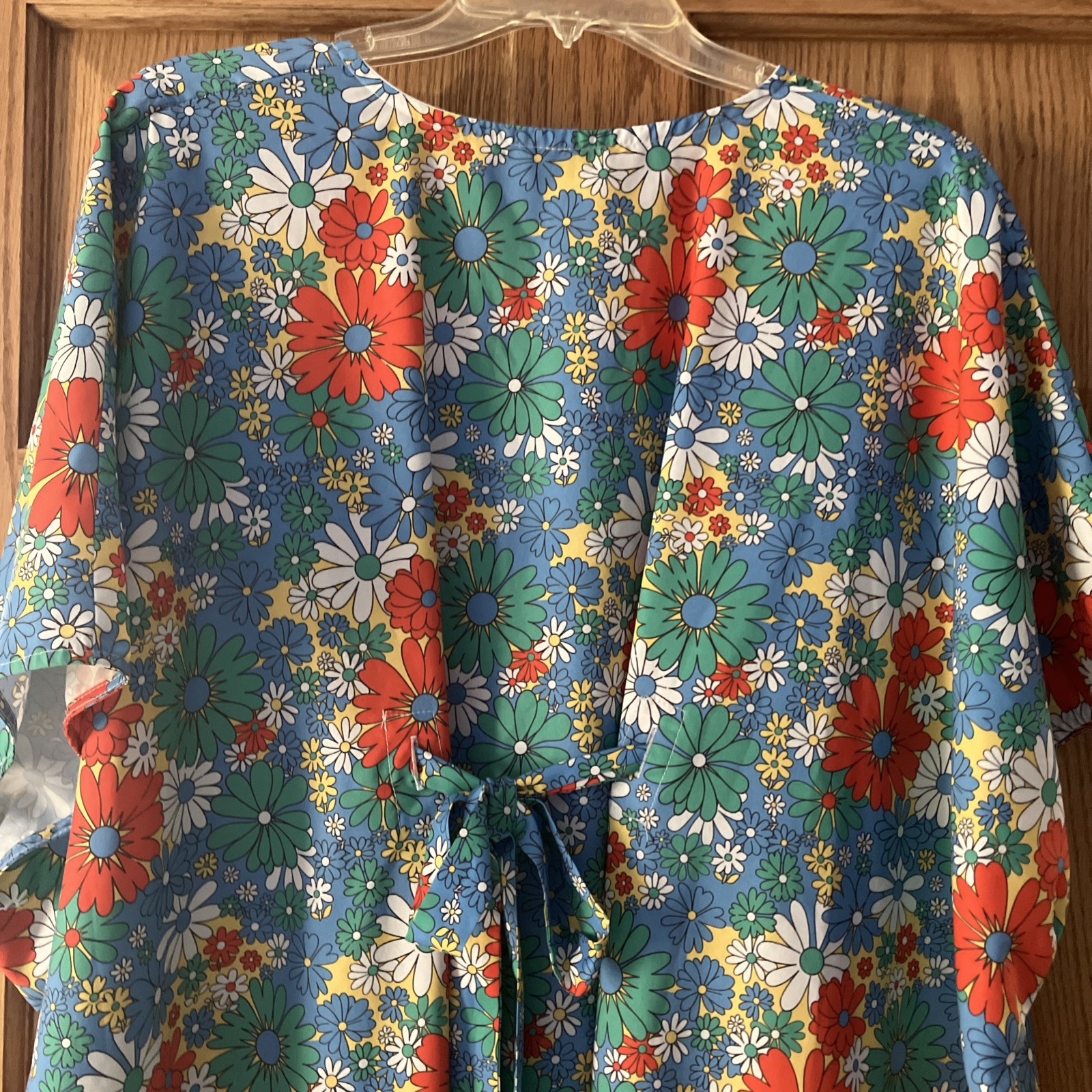 NWOT “Unique Vintage” Brand Mod Floral Boho Kaftan Mu Mu Dress Sz OS Mrs Roper!