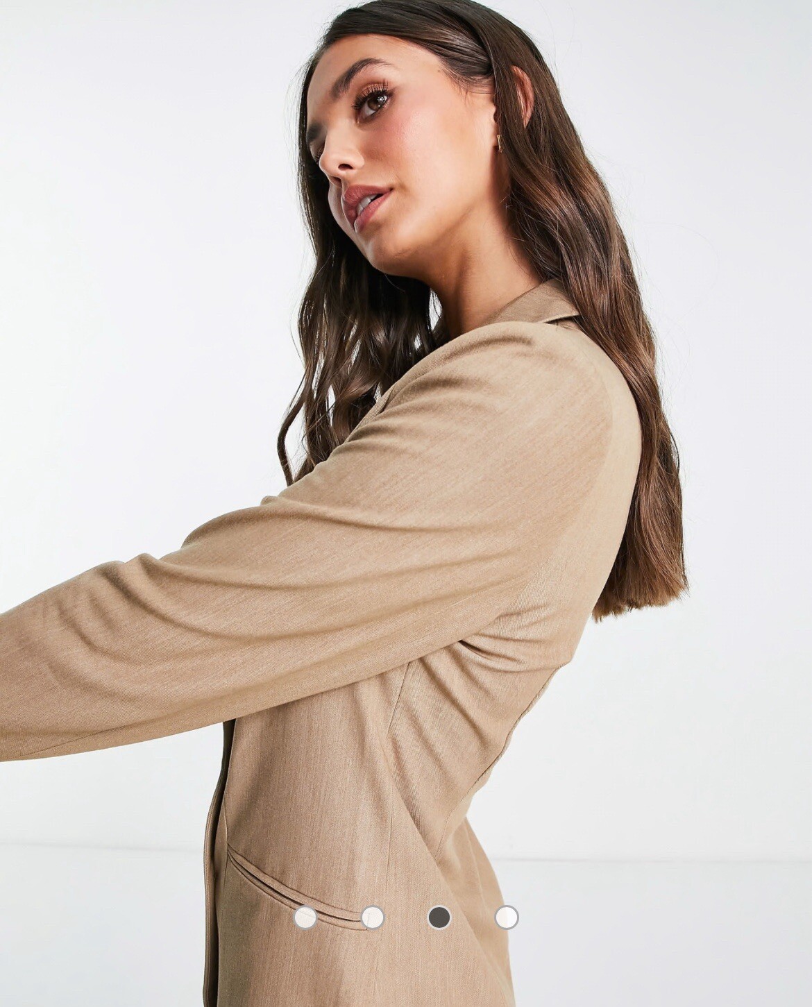 Women’s 4th & Reckless double breasted blazer dress in mocha Size 8