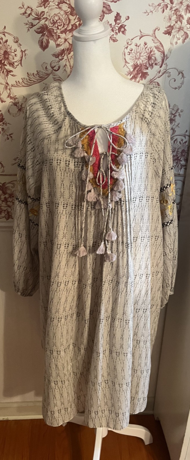 Anthropologie Ranna Gill Boho Tunic Dress Size Large NWT MRP $188.00