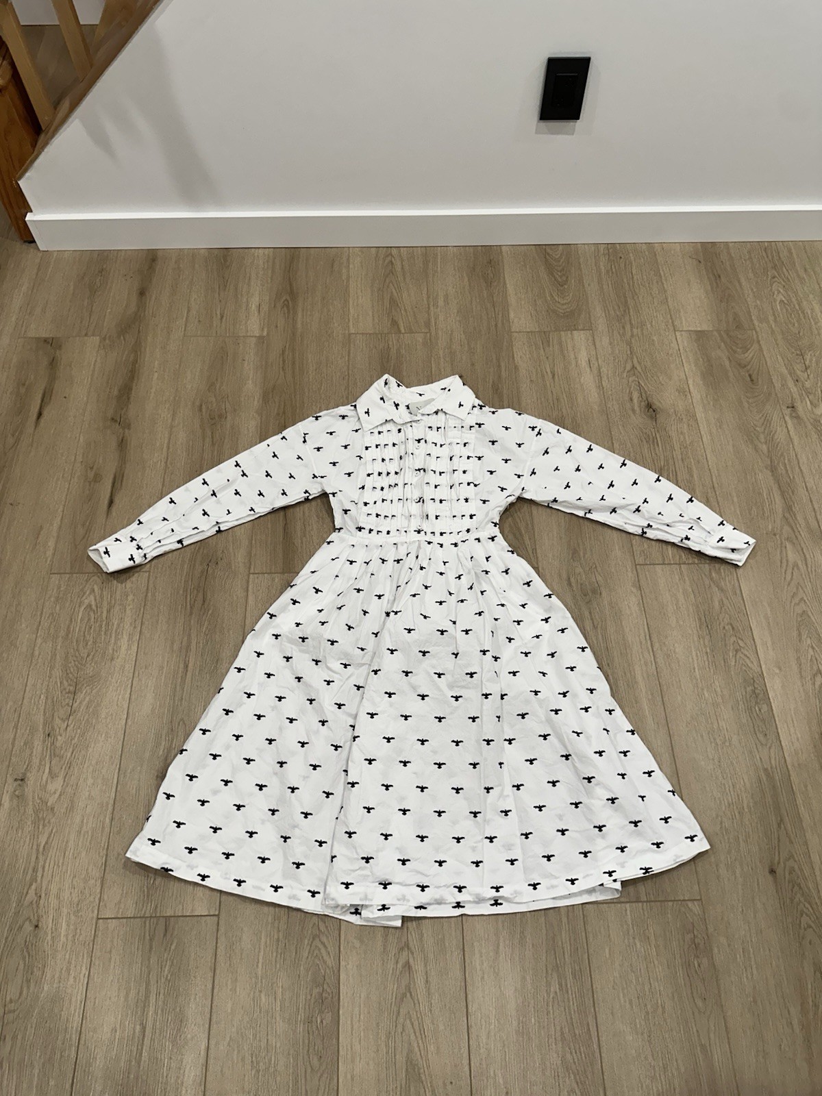Novis Womens Dress Size 6 Embroidered Bird Print Made In USA