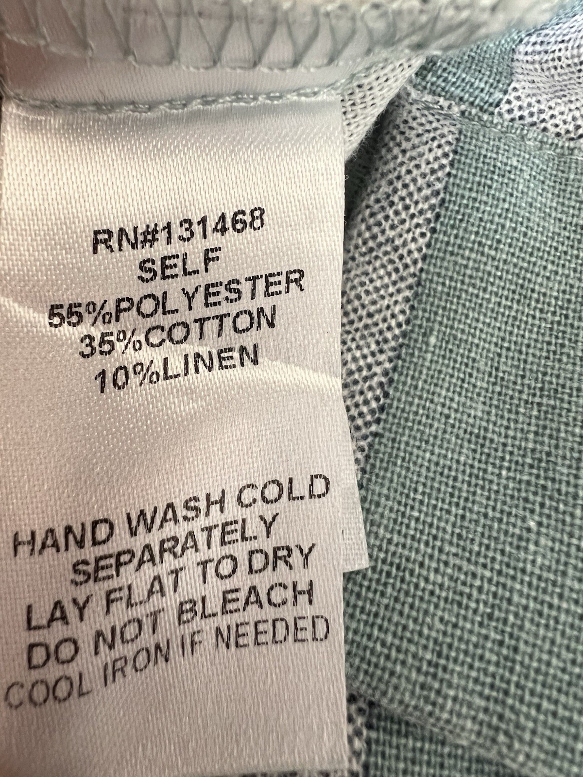 Fate Linen Blend Dress Stripes Button Detail Coastal Summer Vacation Size Small