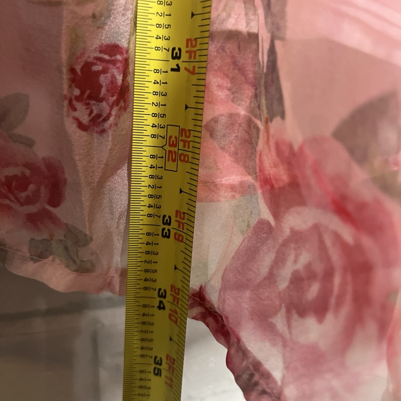 Sofie The Label Sheer Pink Floral Puff Sleeve Mini Dress Size Large