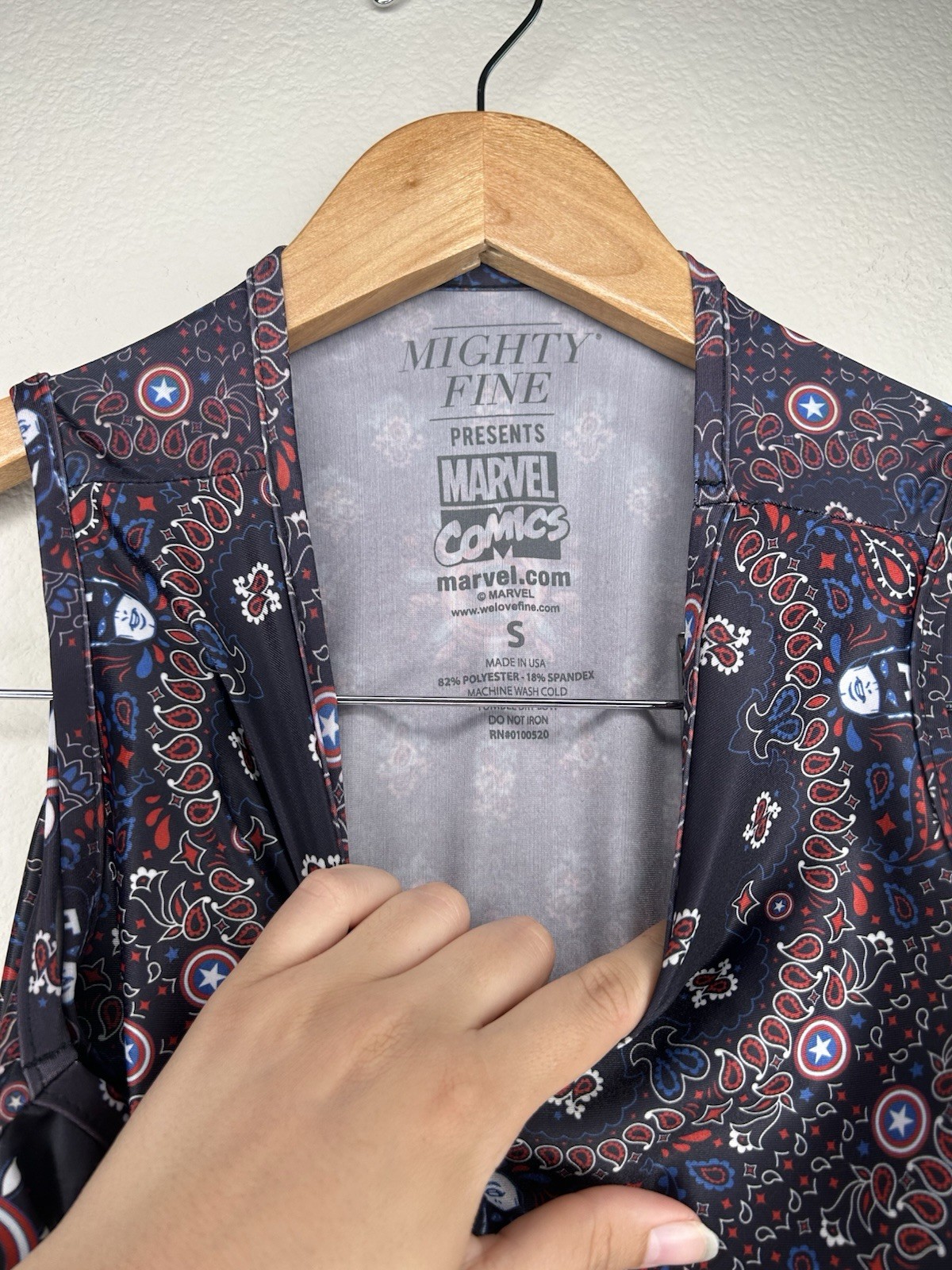Mighty Fine Marvel Comics Captain America Womens Size S Bandana Skater Dress