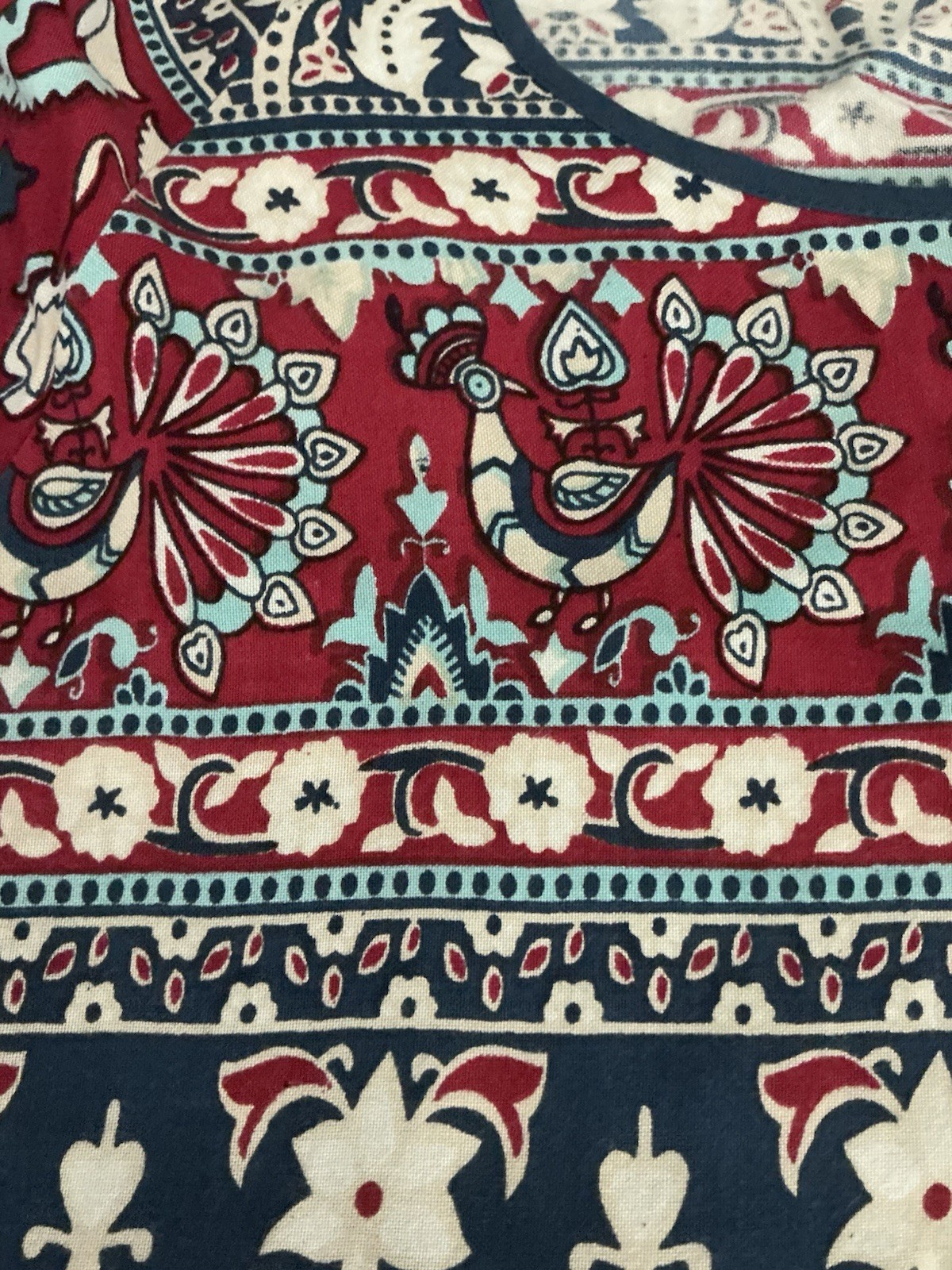Unbranded Boutique Dress M Patchwork Ruffled Shift Mini Boho Cottagecore NWOT